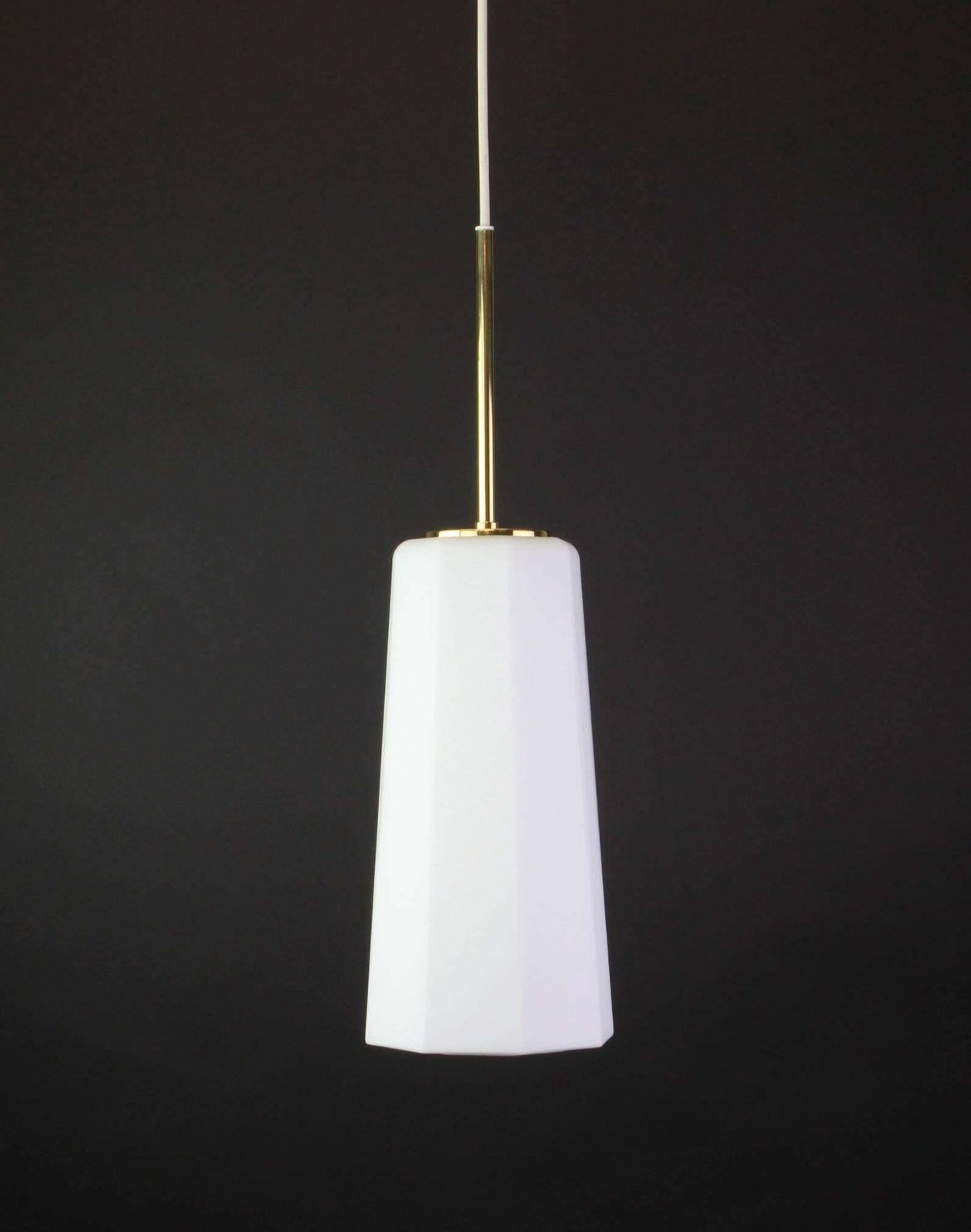 1 Of 2 Stunning Opal Glass Pendants By Limburg, Germany, 1970s photo Lighting