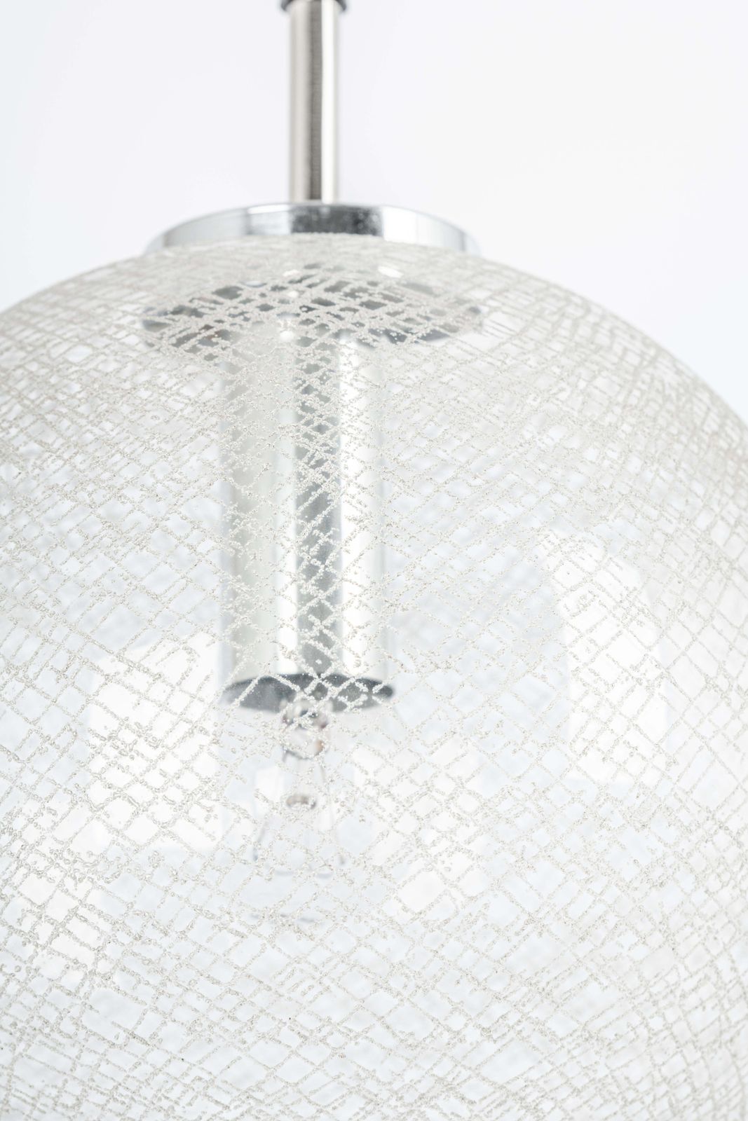 1 Of 12 Petite Limburg Chrome With Glass Ball Pendant, Germany, 1970s photo for sale