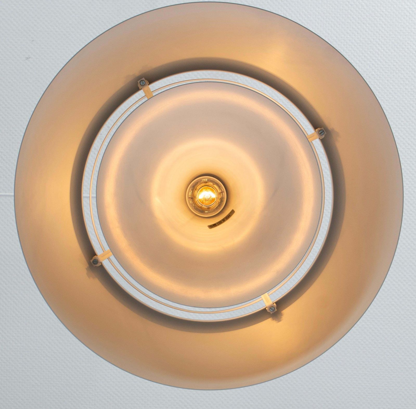 Large White Arne Jacobsen Pendant Light By Louis Poulsen, Aj Royal, 1960s photo vintage