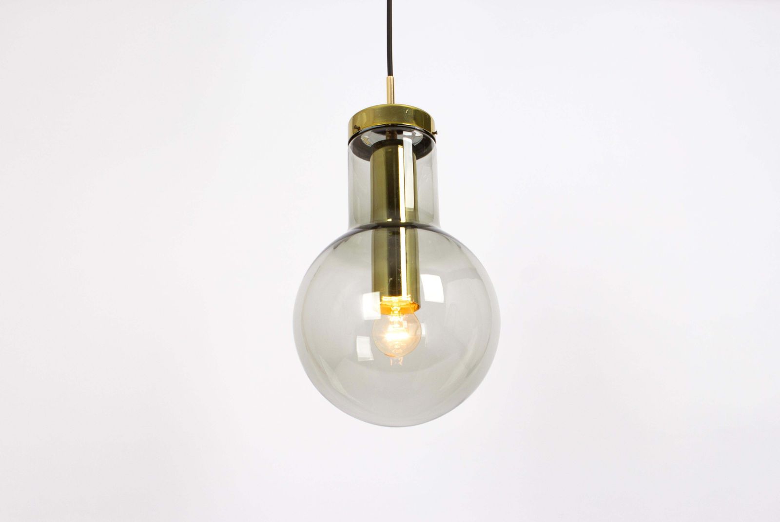 1 Of 20 Large Stunning Raak Brass Pendant Light Maxi Globe, Netherlands, 1960s photo vinterior