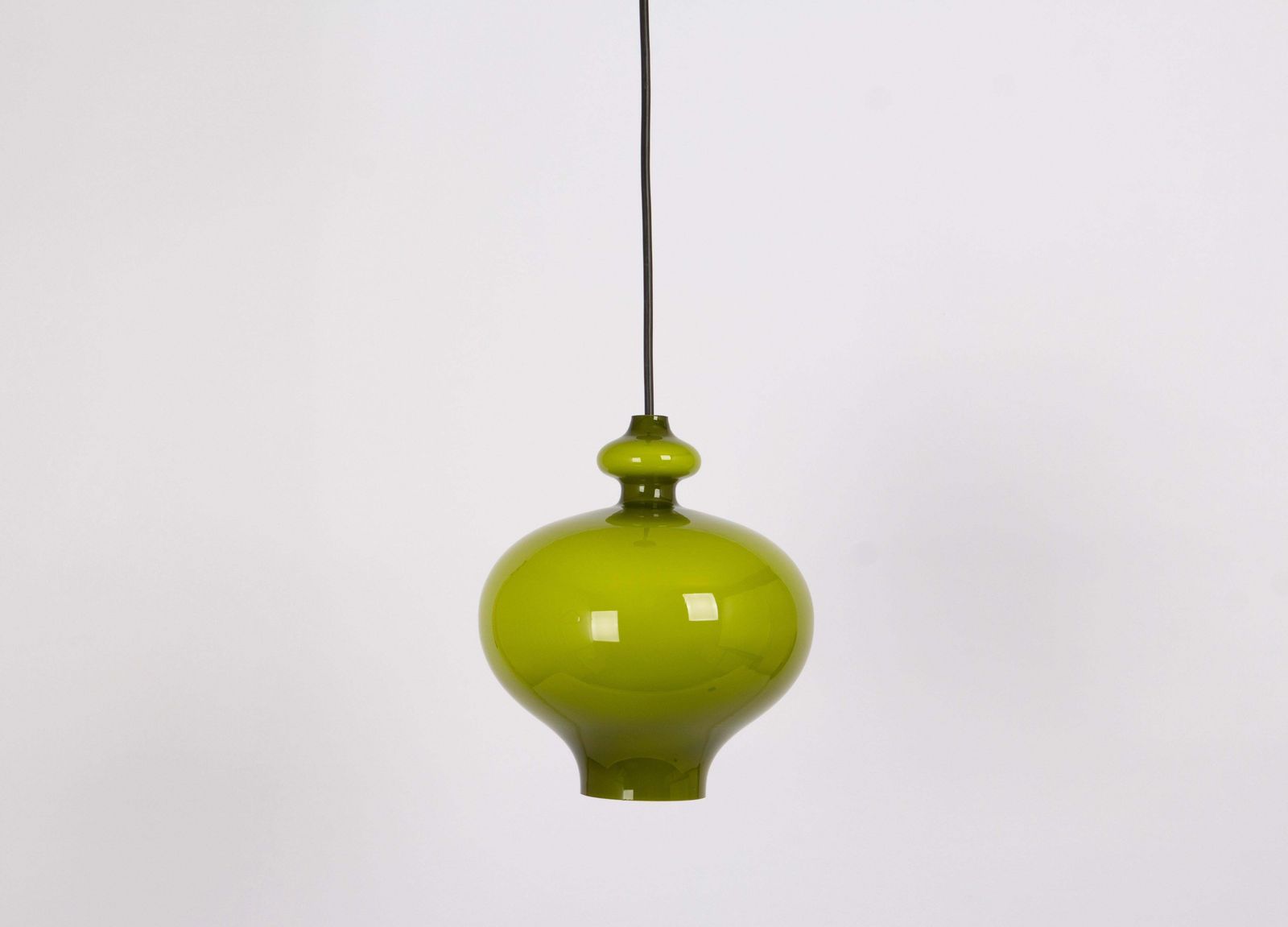 1 Of 3 Petite Green Pendant Light Designed Hans Agne Jakobsson For Staff  1970s photo for sale