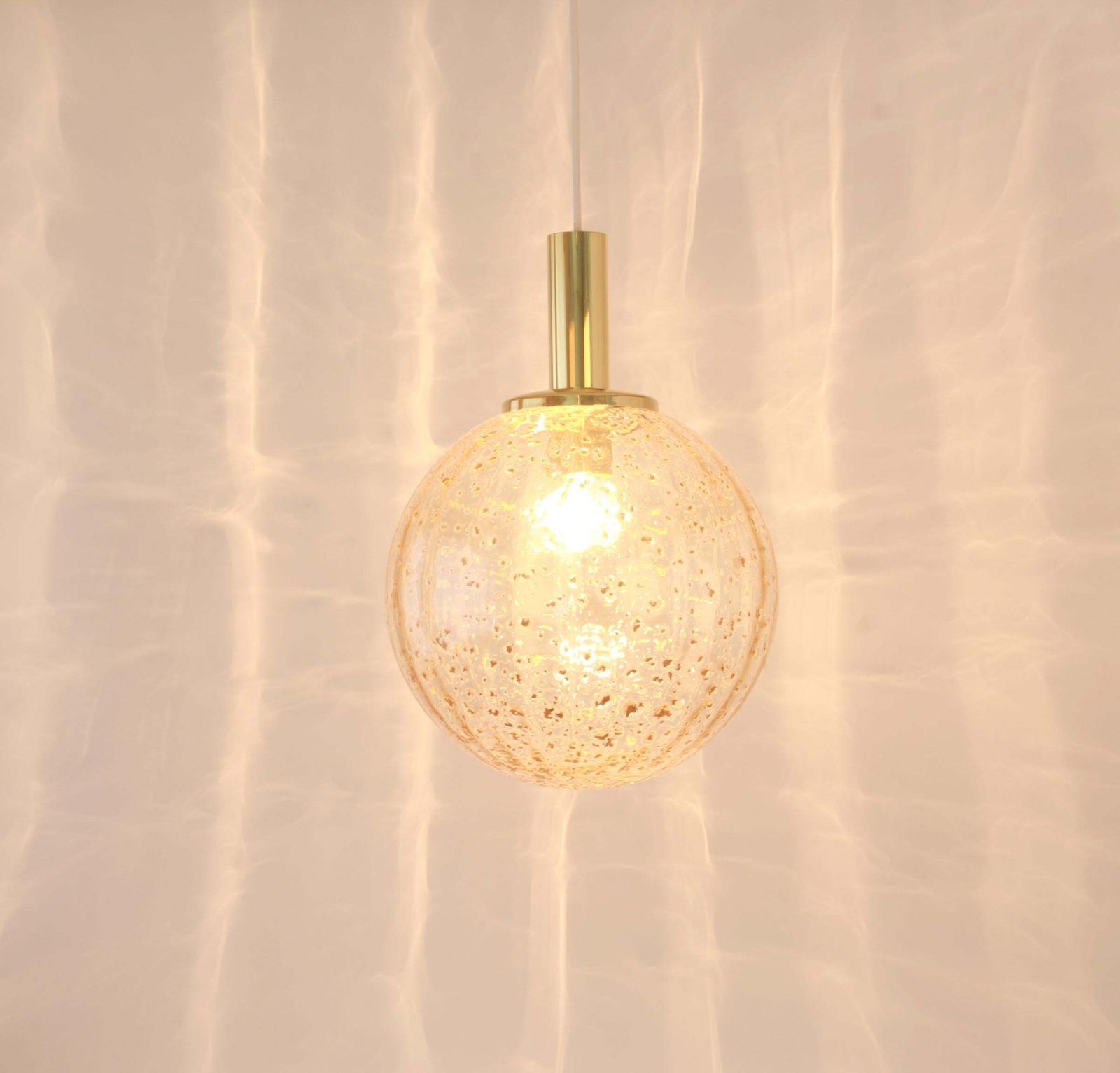1 Of 2 Large Sputnik Murano Big Ball Pendant Light, Temde, 1970s photo for sale