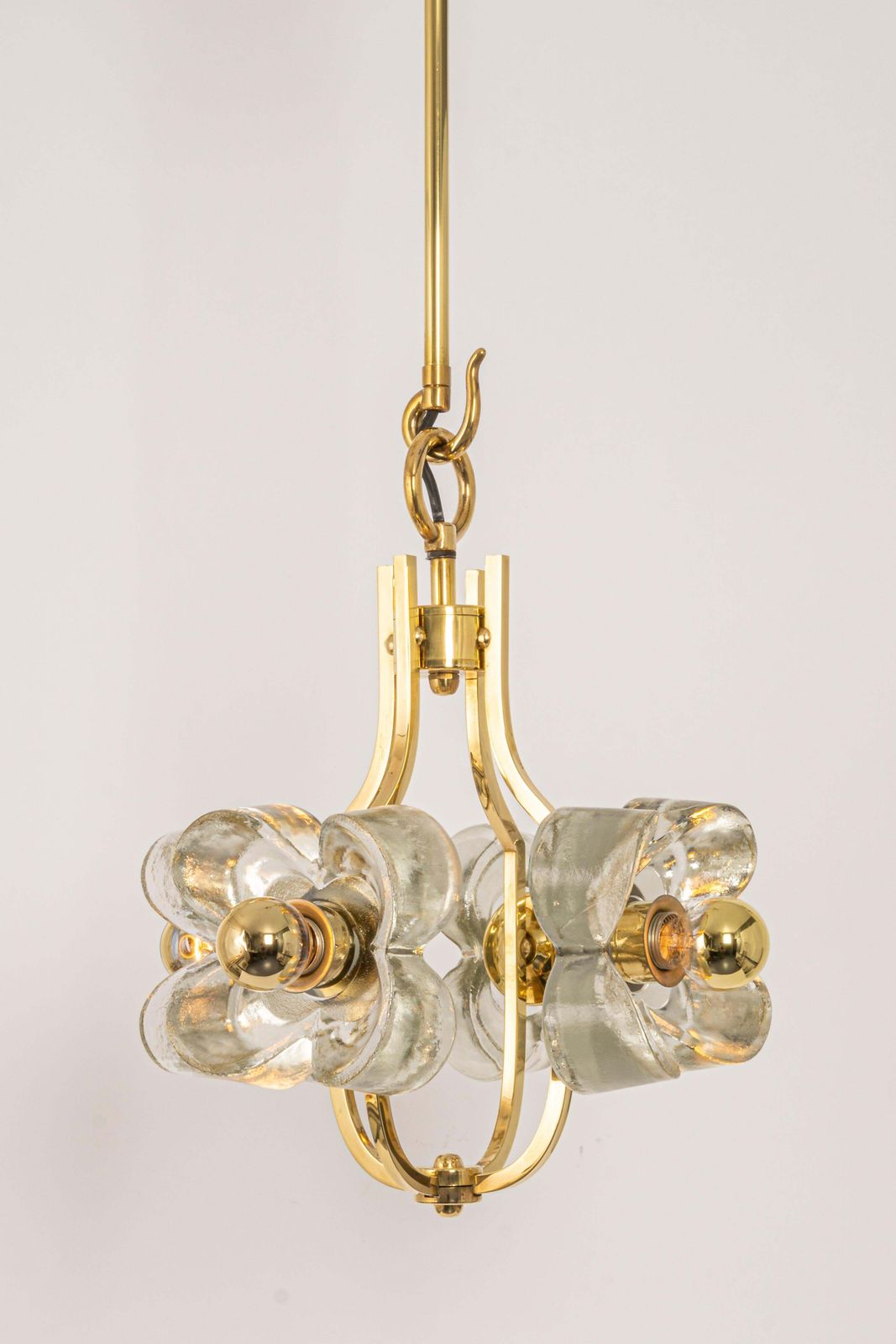 Petite Brass And Crystal Glass Pendant By Sische, Germany, 1970s photo furniture