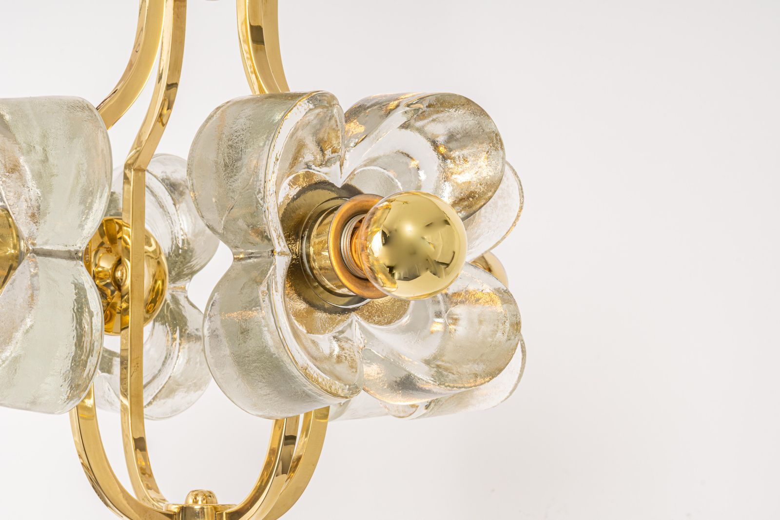 Petite Brass And Crystal Glass Pendant By Sische, Germany, 1970s photo buy