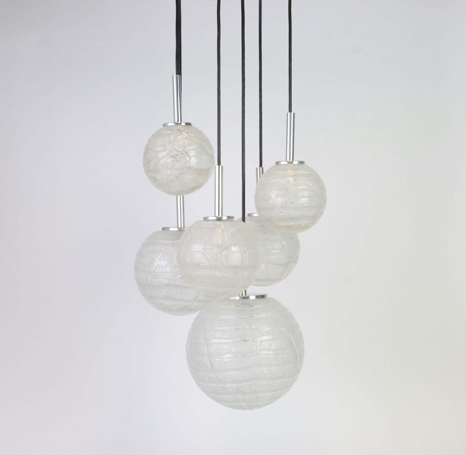 Large Designer Cascading Chandelier Murano Glass By Doria, Germany, 1970s photo furniture