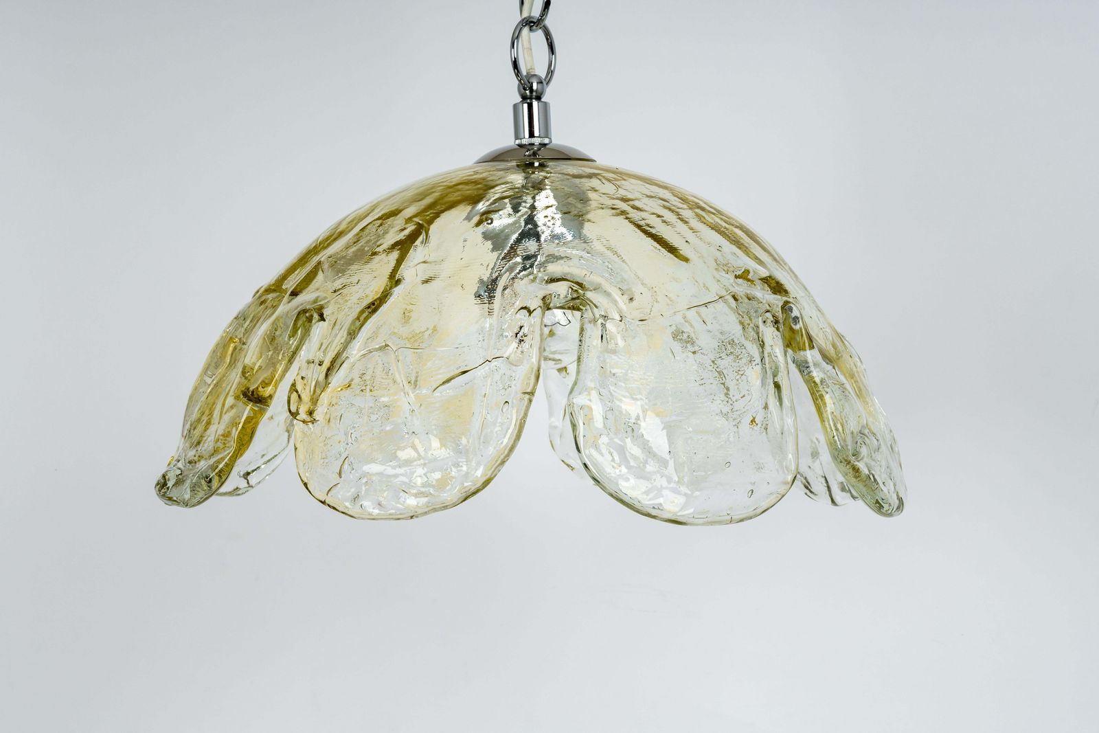 1 Of 2 Murano Glass Pendant Light Designed By Kaiser, Germany, 1960s photo Lighting