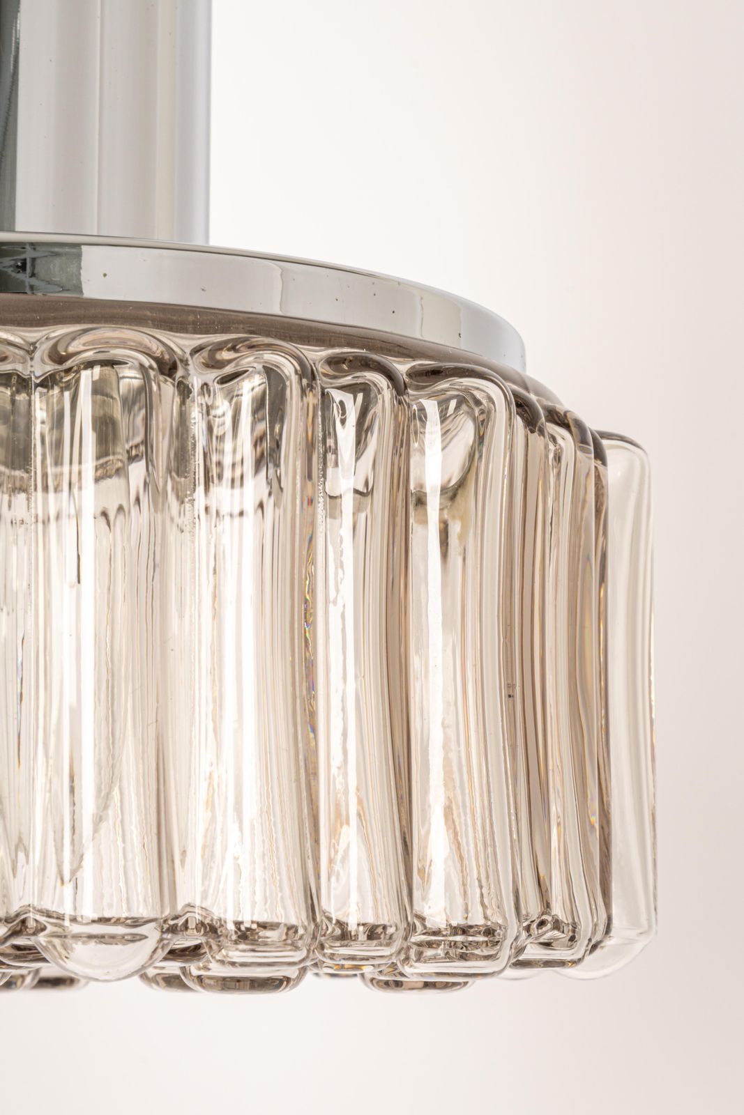 Large Designer Cascading Chandelier Glass For Staff Leuchten, Germany, 1970s photo for sale