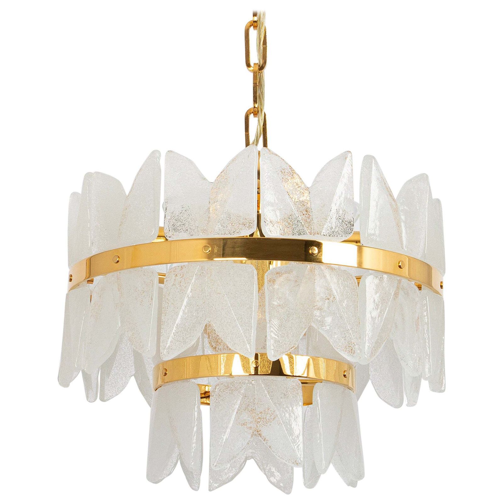 Gilt Brass, Crystal Glass Light Chandelier Corina, Kalmar, Austria, 1970