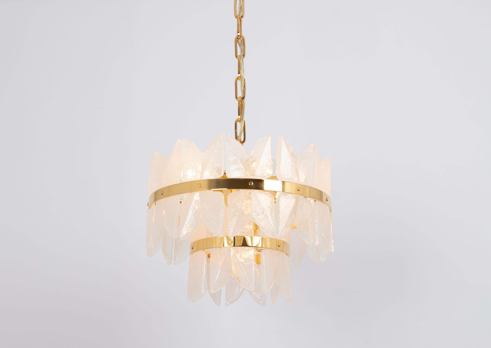 Gilt Brass, Crystal Glass Light Chandelier Corina, Kalmar, Austria, 1970 photo furniture