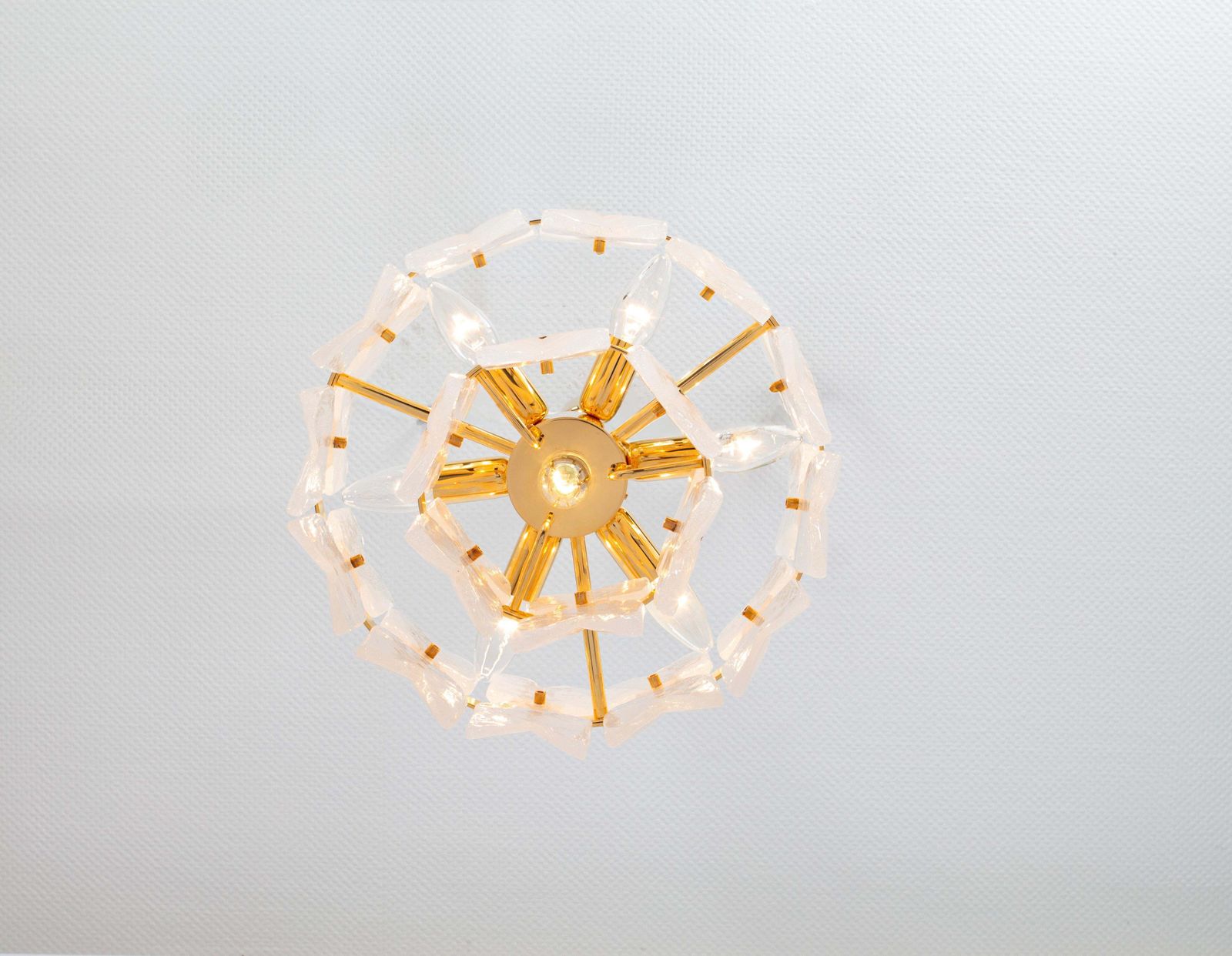 Gilt Brass, Crystal Glass Light Chandelier Corina, Kalmar, Austria, 1970 photo Lighting