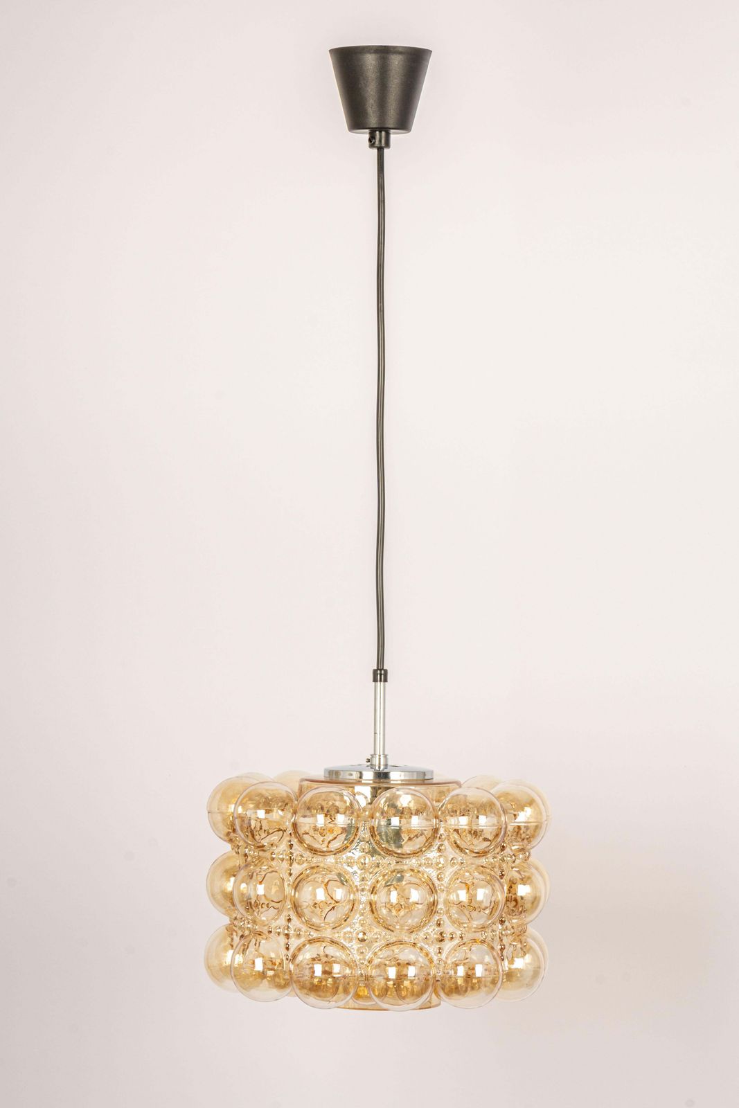 Large Amber Bubble Glass Pendant By Helena Tynell For Limburg, Germany, 1970s photo furniture