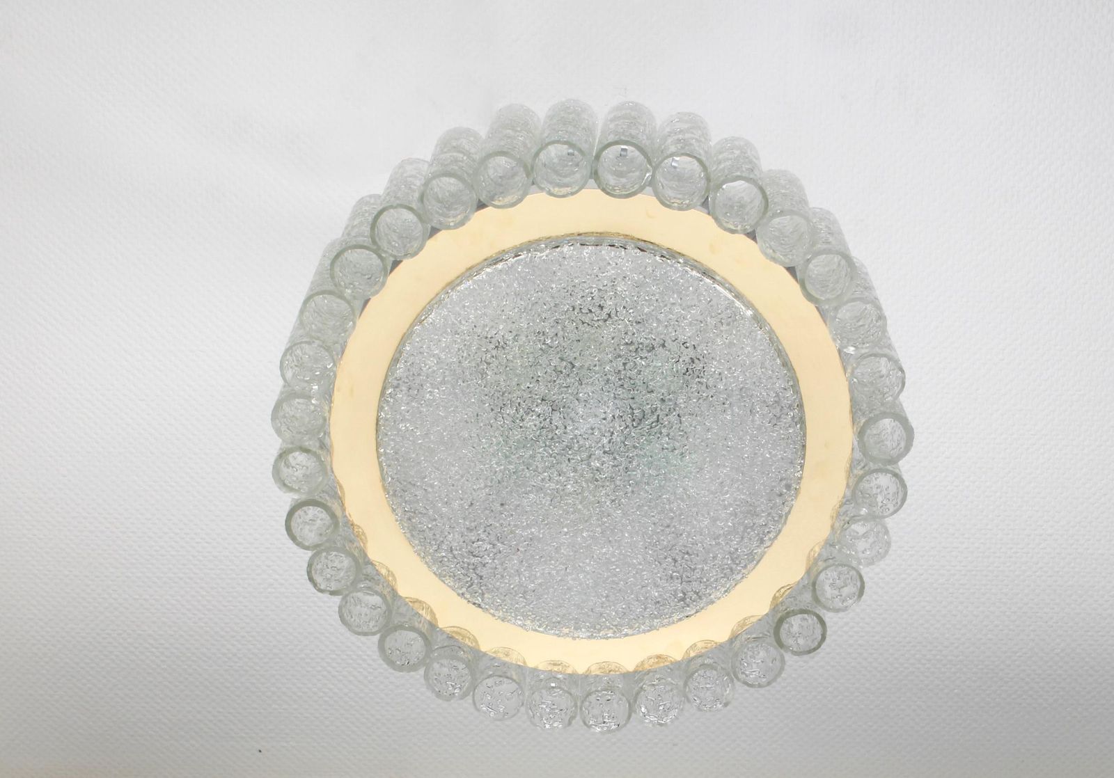 Doria Murano Glass Tubes Chandelier With Brass Surround, Germany, 1960s photo buy