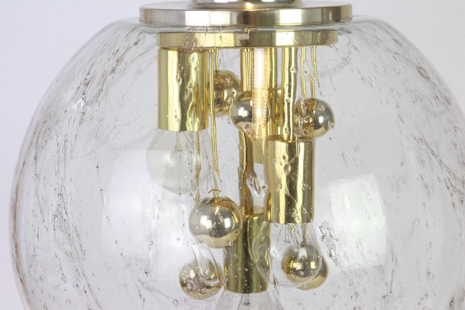 1 Of 2 Large Sputnik Big Ball Pendant By Doria, Germany, 1970s photo Lighting