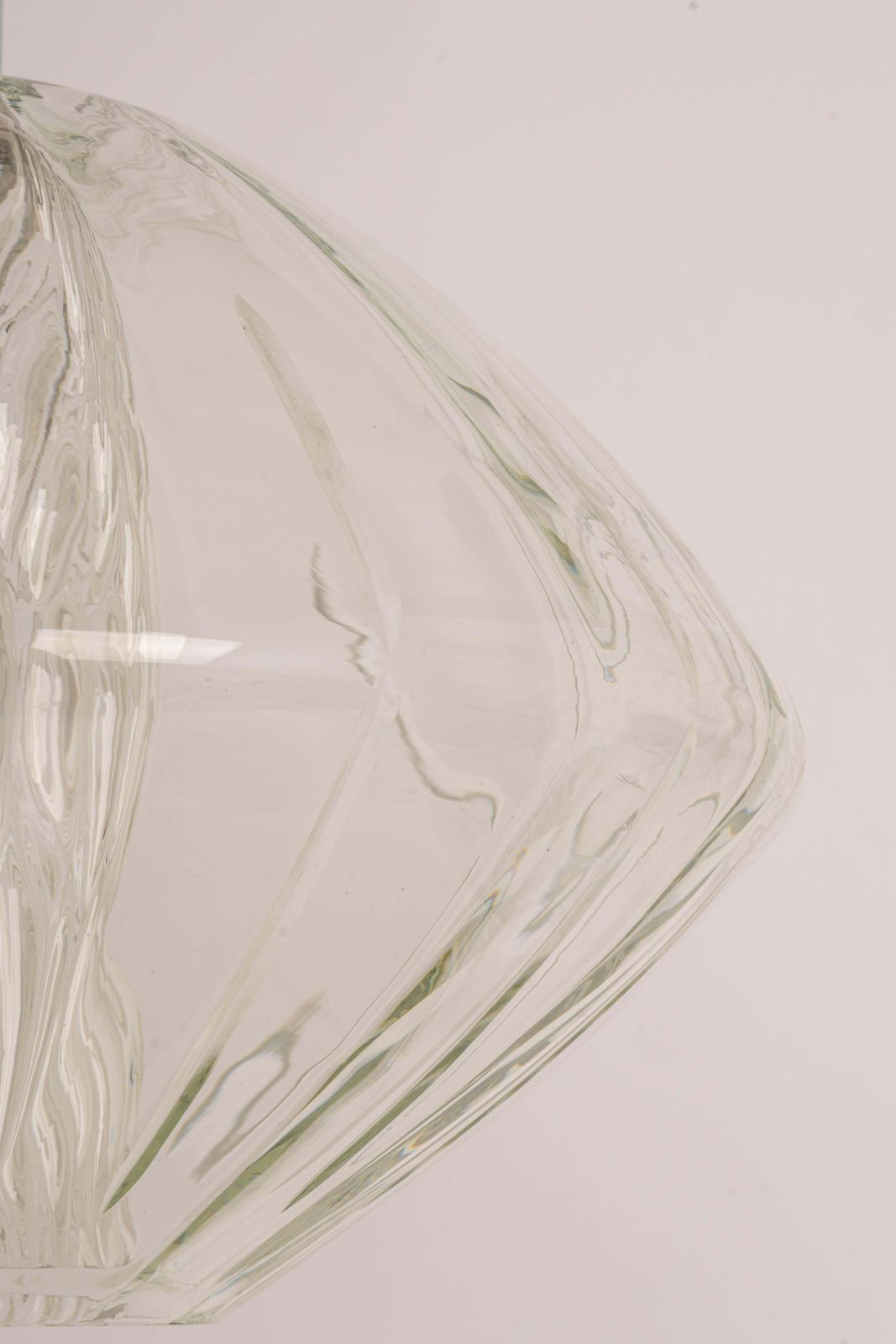 Large Glass Pendant Light In Tulipan Form By Cosack, Germany, 1970s photo vinterior