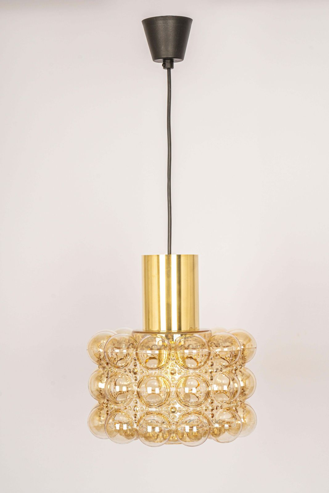 Large Amber Bubble Glass Pendant By Helena Tynell For Limburg, Germany, 1970s photo furniture