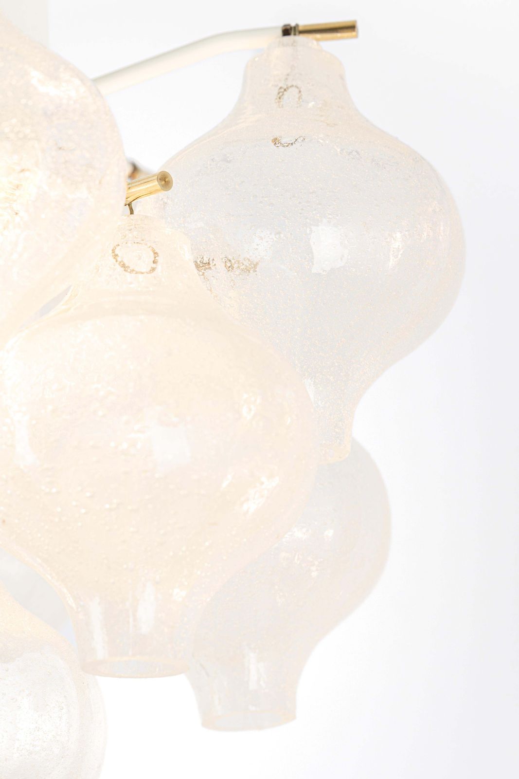 1 Of 2 Petite Tulipan Glass Flush Mount By Kalmar, Austria, 1960s photo for sale