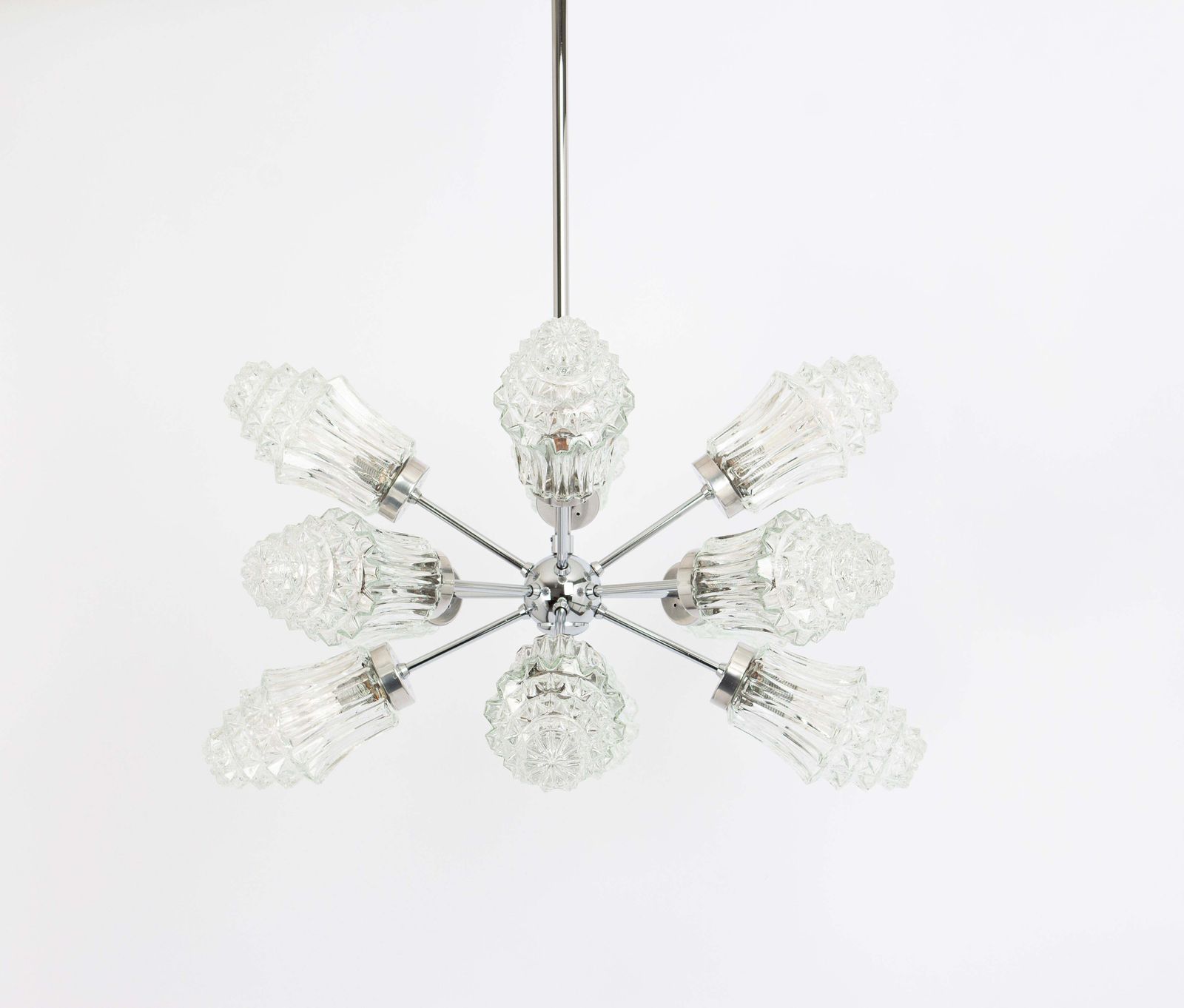 Stunning 12 Arm Sputnik Chandelier By Richard Essig, Germany, 1960s photo for sale
