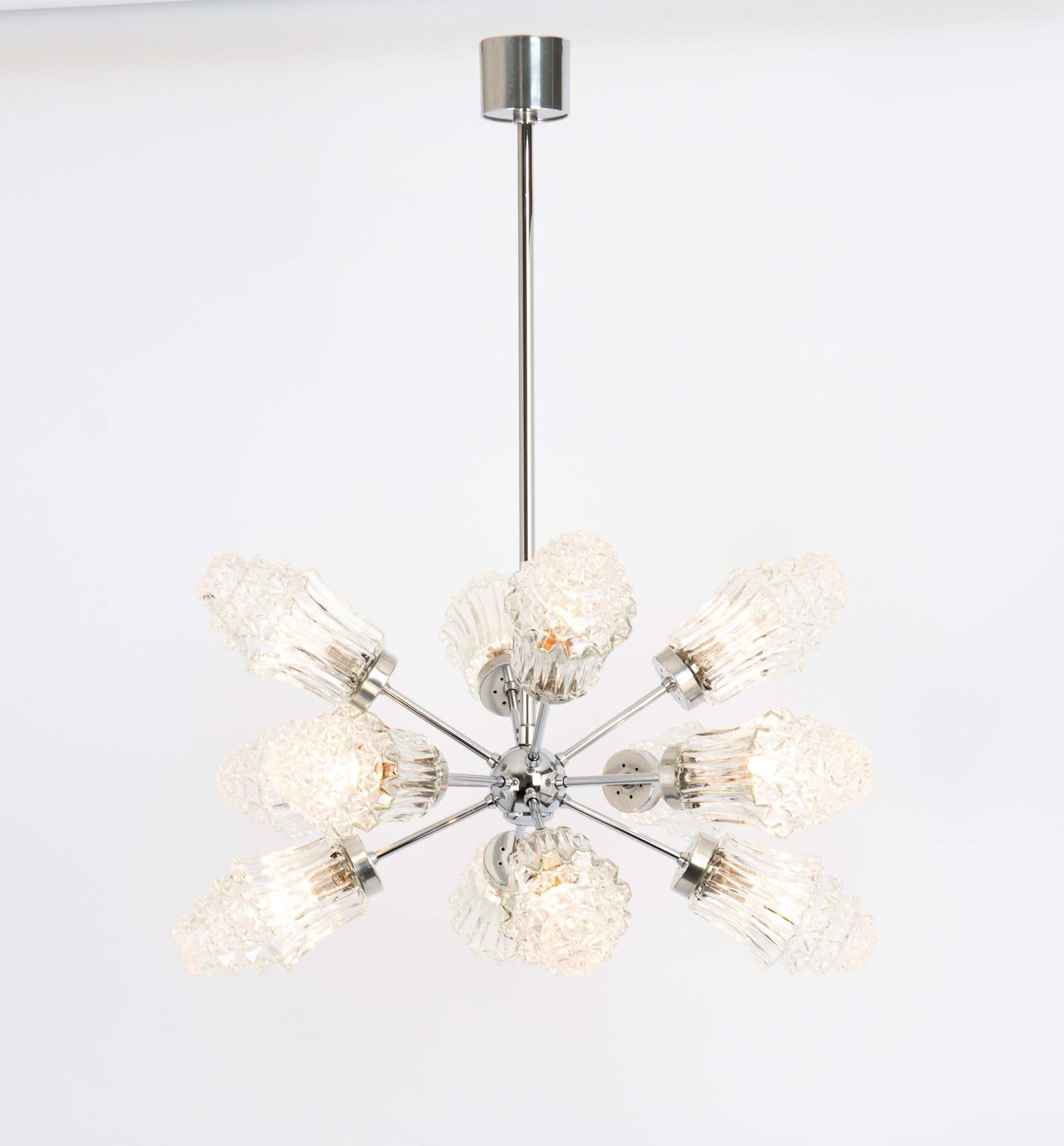 Stunning 12 Arm Sputnik Chandelier By Richard Essig, Germany, 1960s photo vinterior