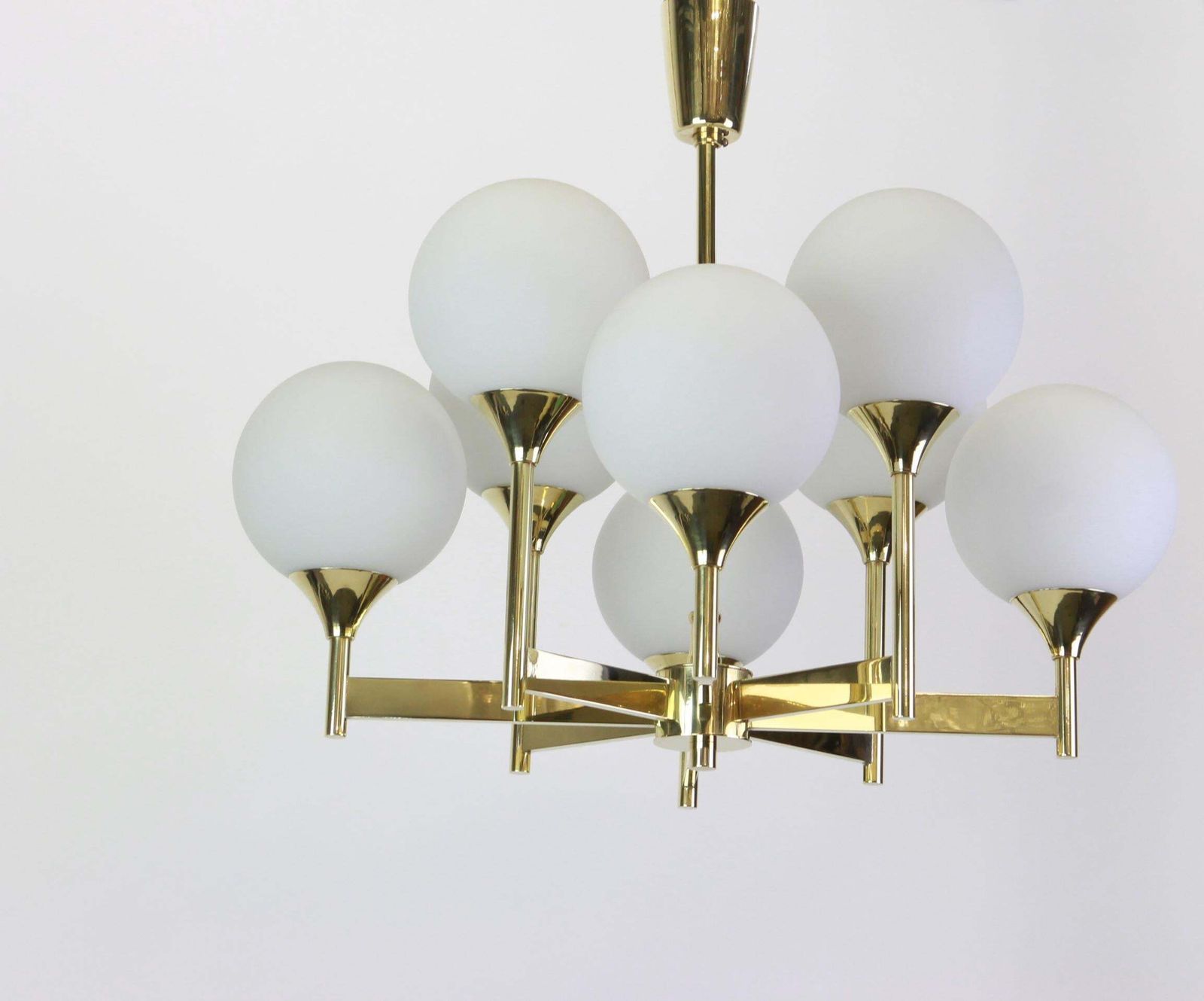Large Stunning Sputnik Chandelier By Kaiser, Germany, 1970s photo 1444.0