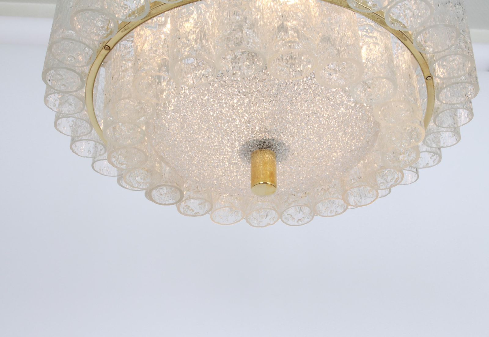 photo furniture 1 Of 2 Stunning Murano Ice Glass Tubes Chandelier By Doria, Germany, 1960s