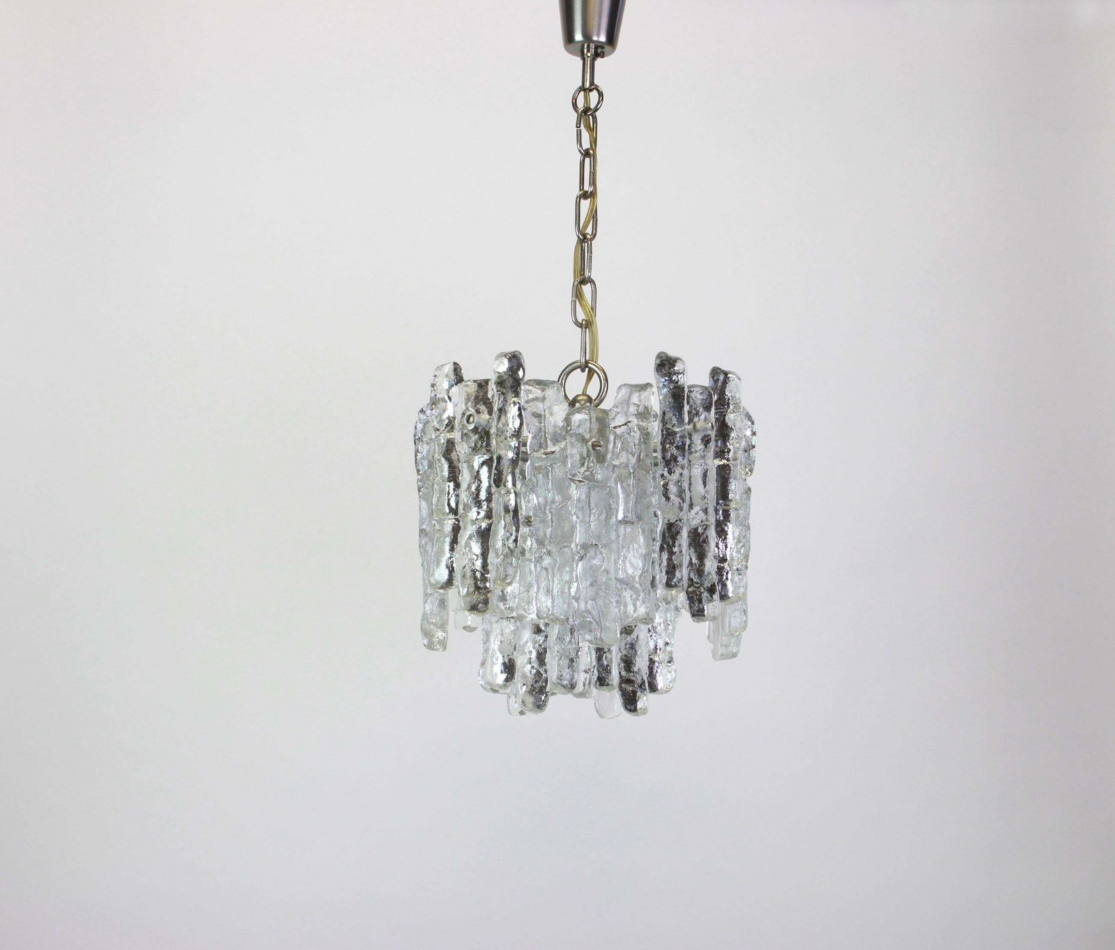 Pair Of Murano Ice Glass Pendants By Kalmar, Austria, 1960s photo furniture