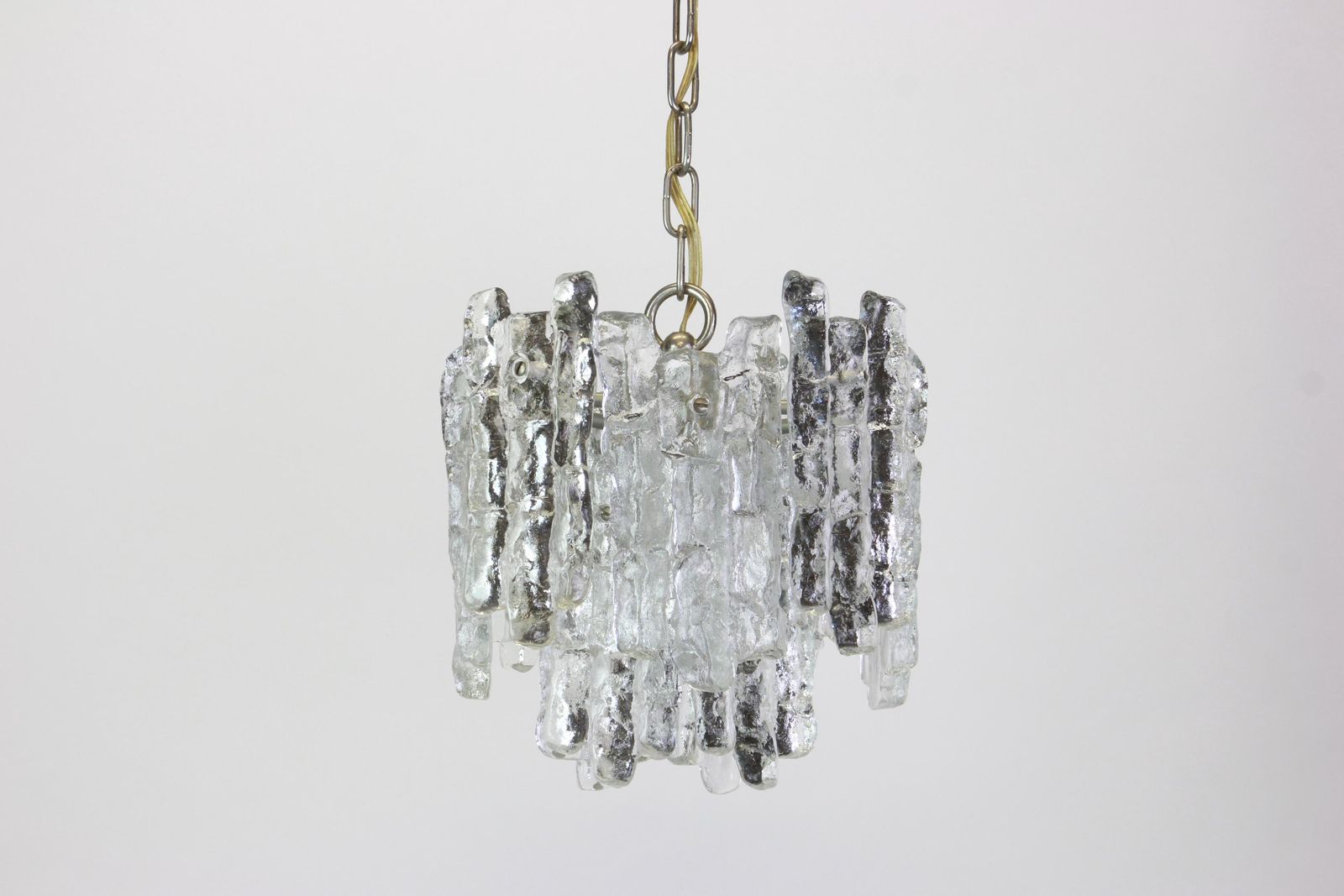 Pair Of Murano Ice Glass Pendants By Kalmar, Austria, 1960s photo 1590.0