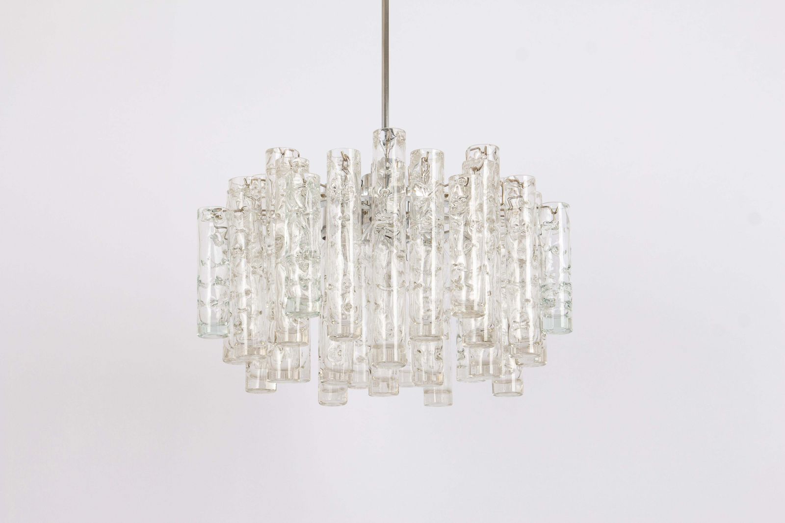Stunning Murano Glass Tubes Chandelier By Doria, Germany, 1960s photo furniture