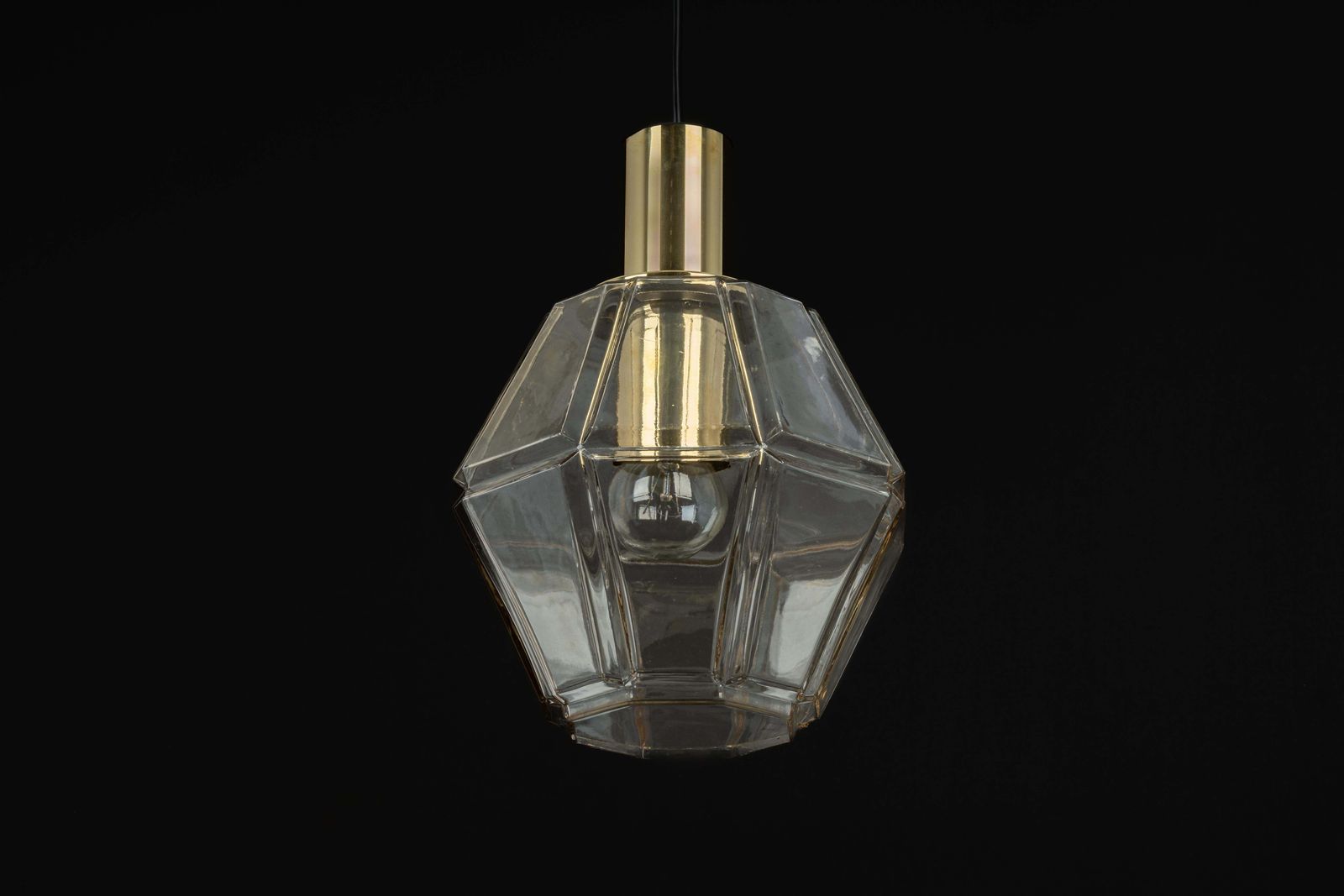photo furniture 1 Of 3 Glass Pendant Lights By Limburg, Germany, 1970s