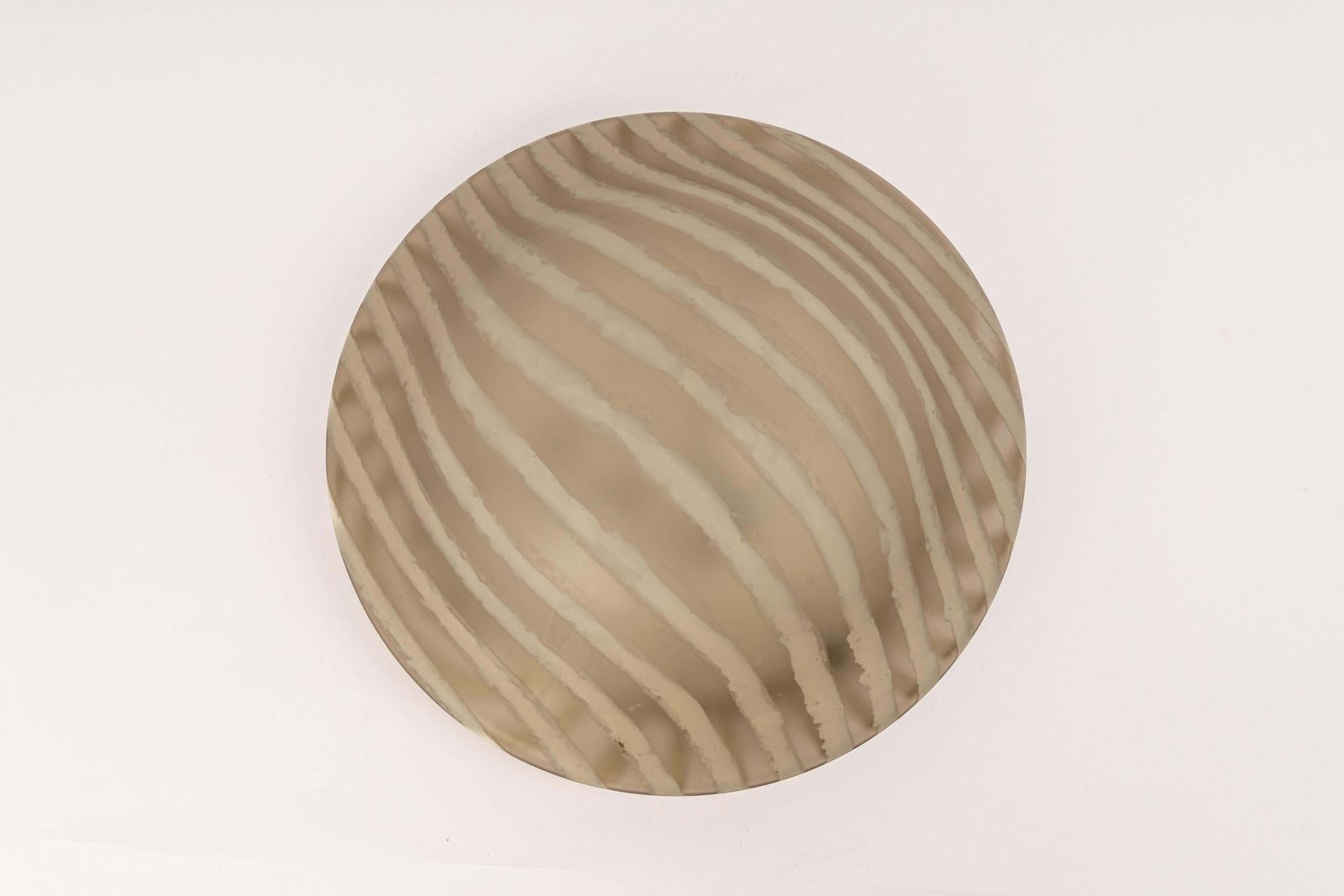 1 Of 2 Stunning Glass Flushmount By Peill & Putzler, Germany, 1970s photo Lighting