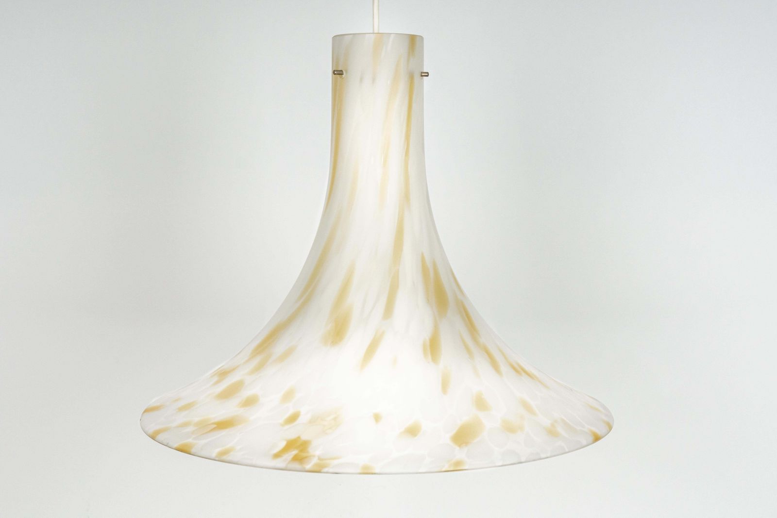 1 Of 2 Large Glass Pendant Light By Peill & Putzler, Germany, 1970s photo Lighting