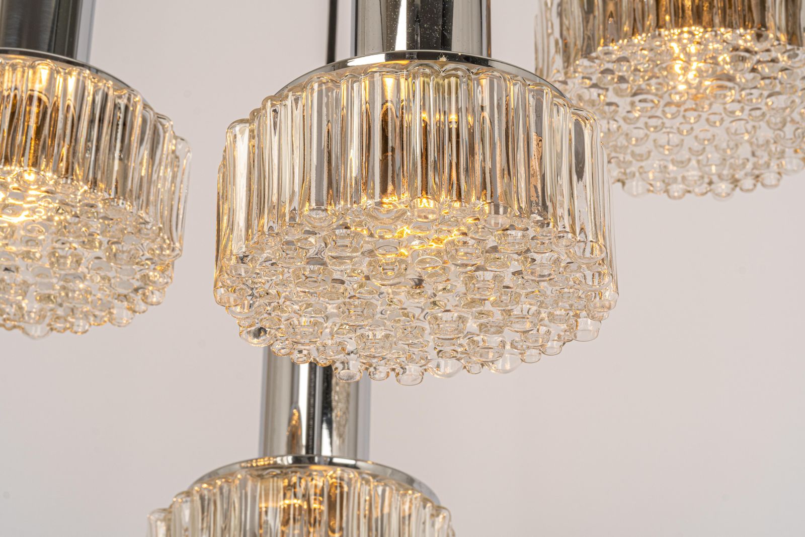 Large Designer Cascading Chandelier Glass For Staff Leuchten, Germany, 1970s photo 1032.0