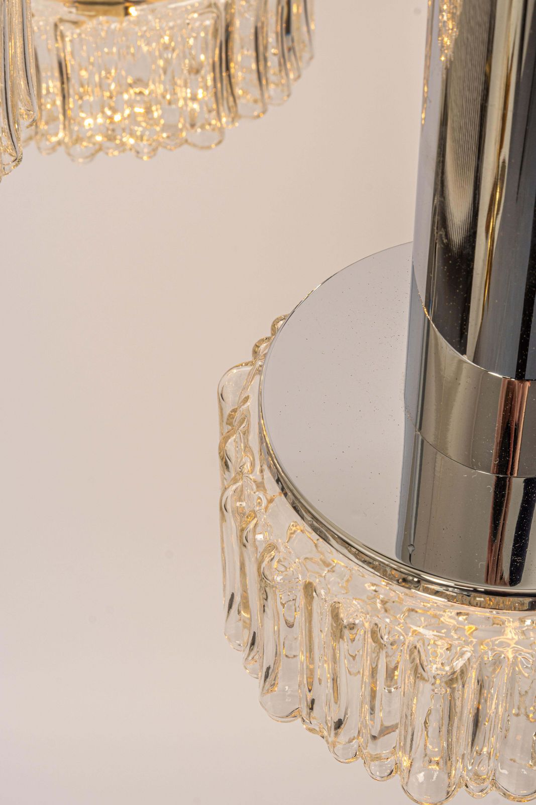 Large Designer Cascading Chandelier Glass For Staff Leuchten, Germany, 1970s photo vinterior