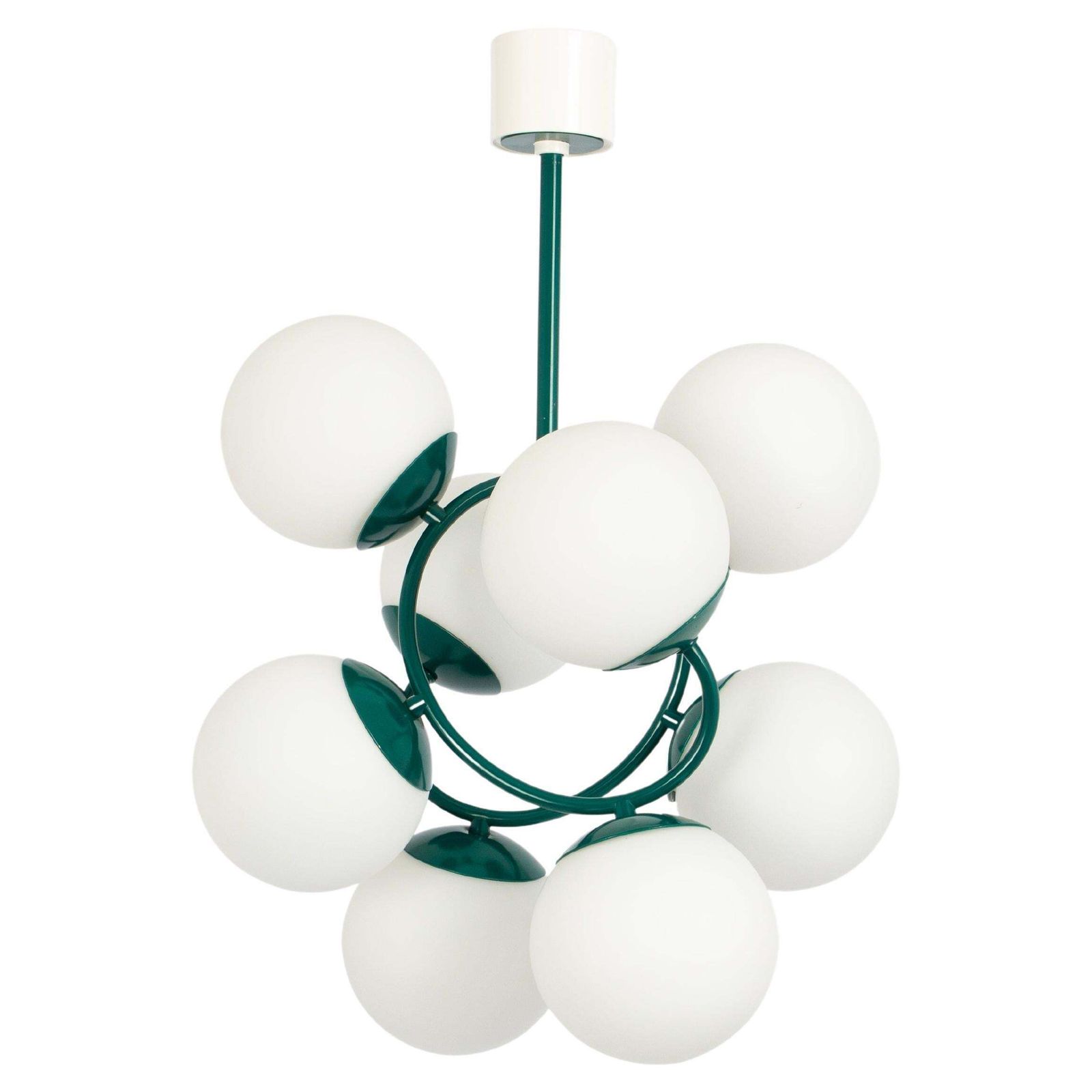 Midcentury Green Orbital Pendant Lamp By Kaiser, Germany, 1960s