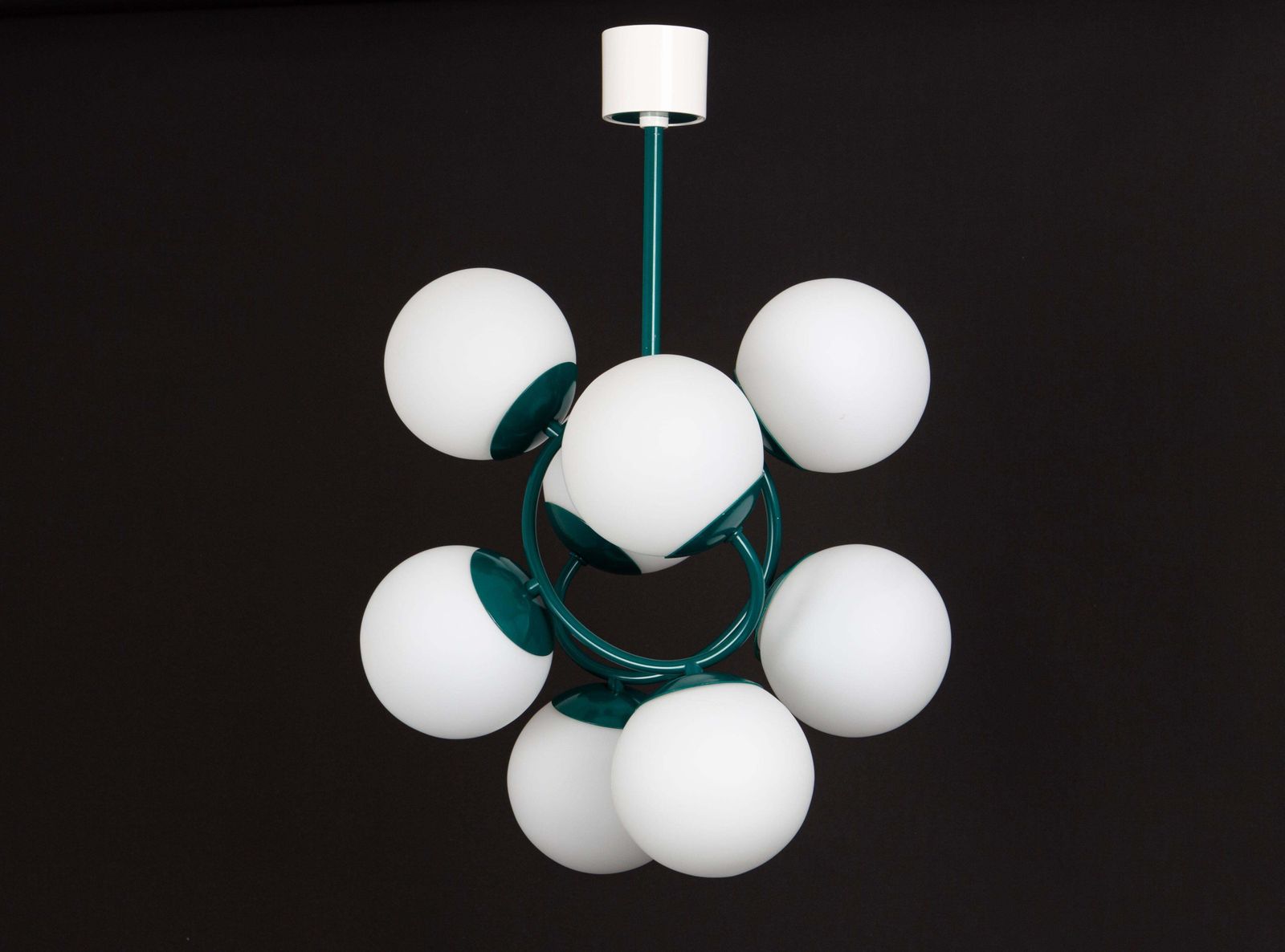 Midcentury Green Orbital Pendant Lamp By Kaiser, Germany, 1960s photo vinterior