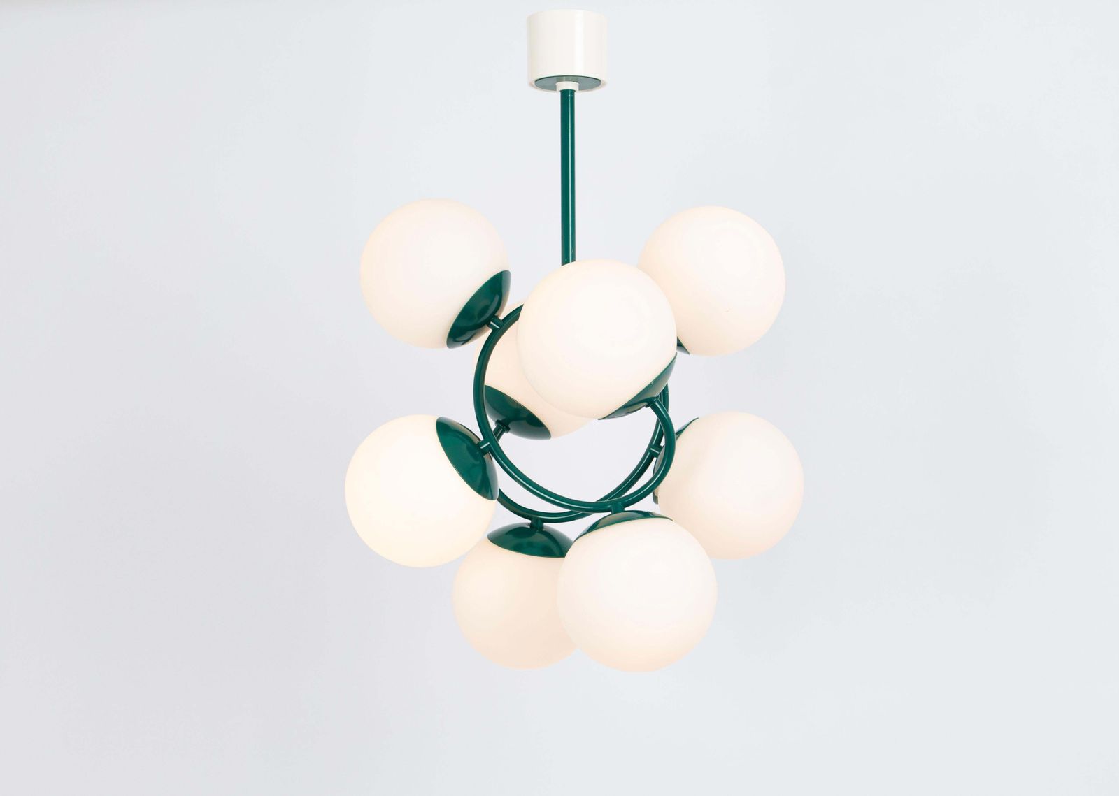 photo furniture Midcentury Green Orbital Pendant Lamp By Kaiser, Germany, 1960s