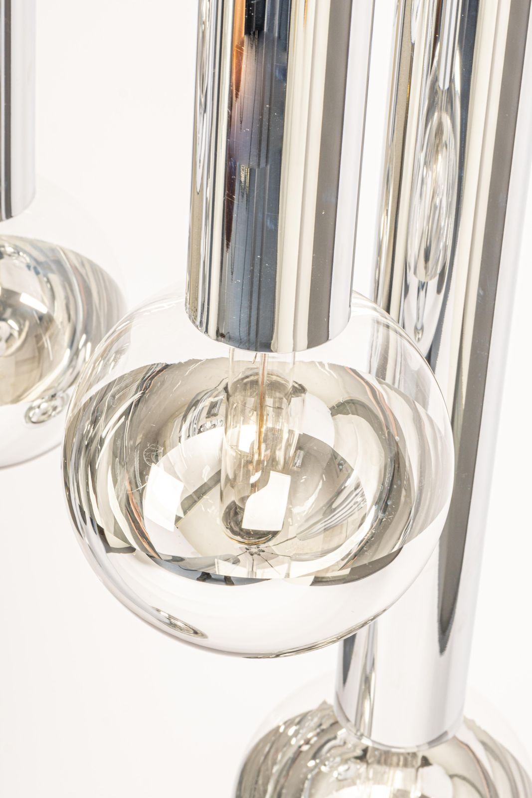 1 Of 2 Large Designer Cascading Chandelier For Staff Leuchten, Germany, 1970s photo Lighting