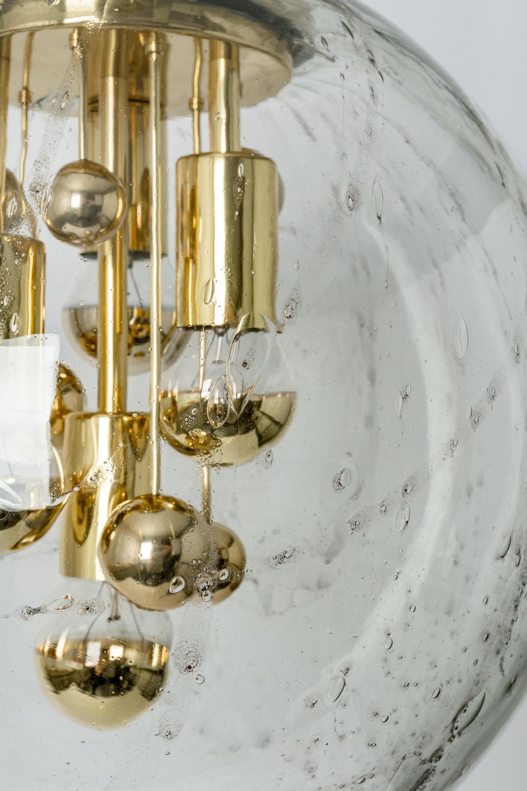 1 Of 3 Large Sputnik Big Ball Pendant By Doria, Germany, 1970s photo Lighting