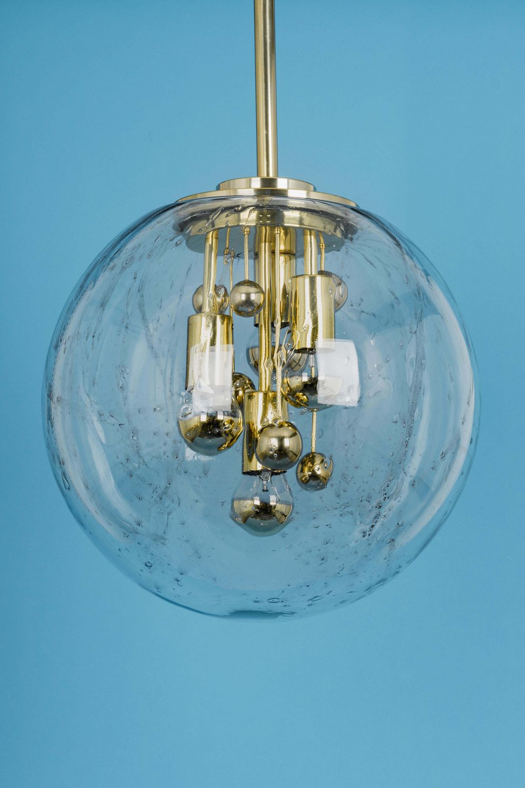 photo for sale 1 Of 3 Large Sputnik Big Ball Pendant By Doria, Germany, 1970s
