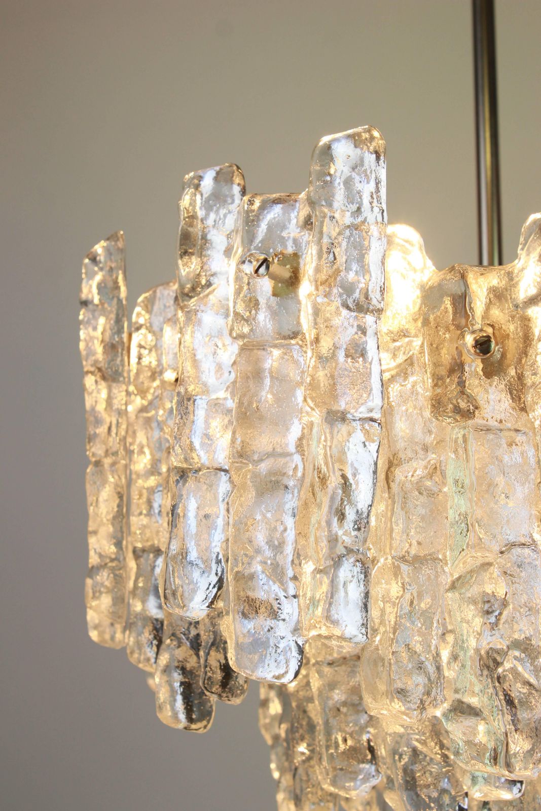 Large Murano Ice Glass Chandelier By Kalmar, Austria, 1960s photo 1805.0