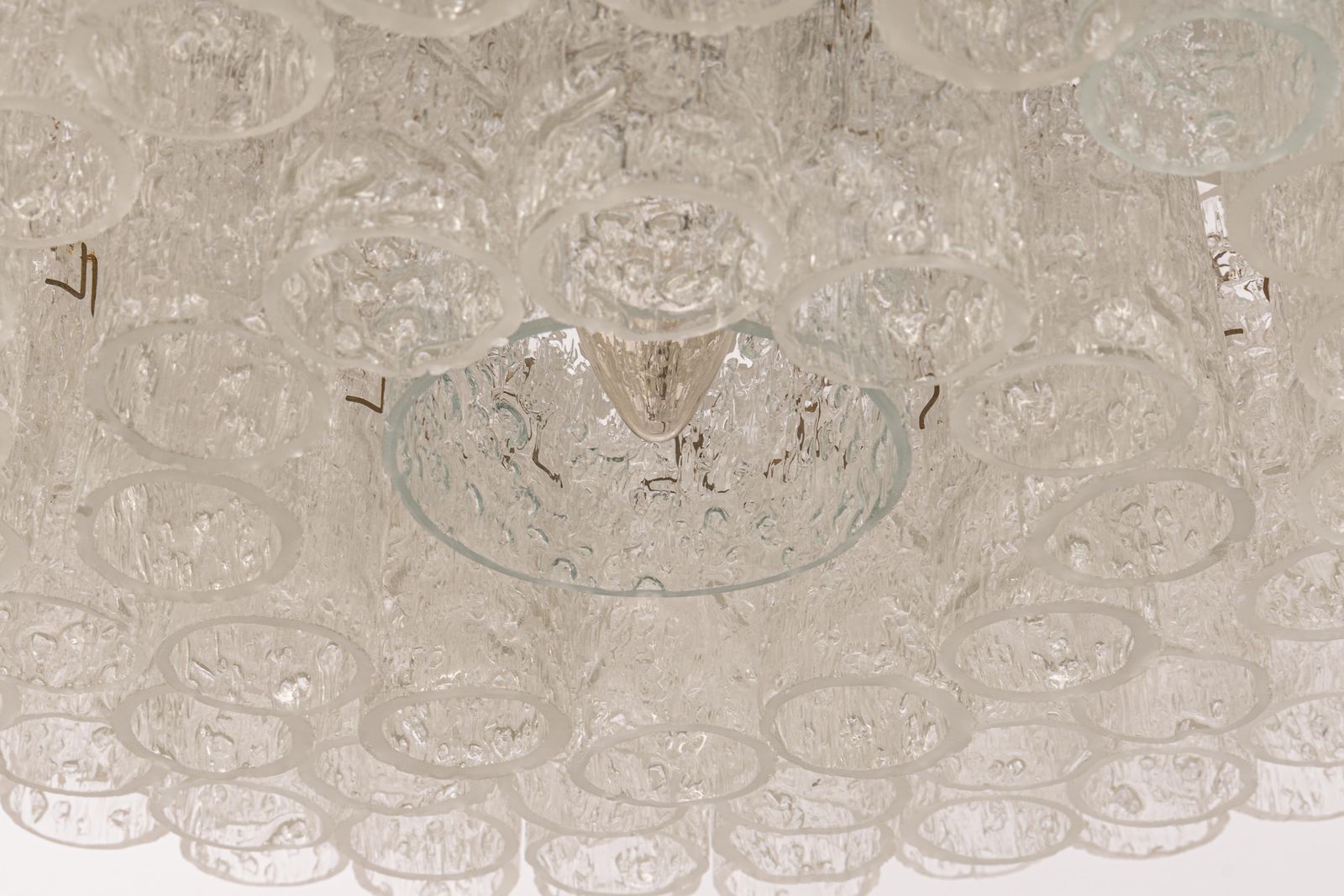 Large Doria Ice Glass Tubes Chandelier, Germany, 1960s photo 1805.0