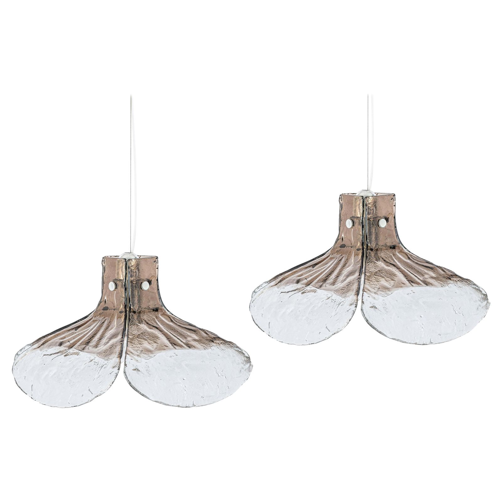 1 Of 2 Murano Glass Chandelier Designed By Carlo Nason For Kalmar, Germany, 60s