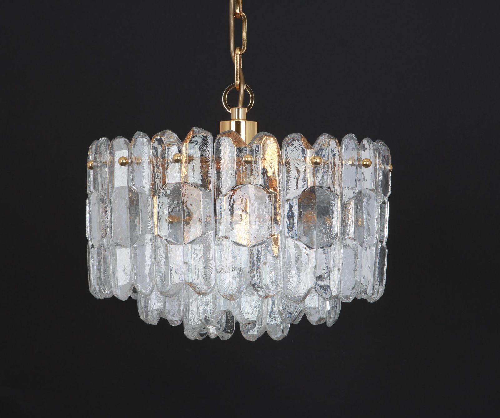 photo buy 1 Of 2 Gilt Brass, Crystal Glass Light Chandelier Palazzo, Kalmar, Austria, 1970