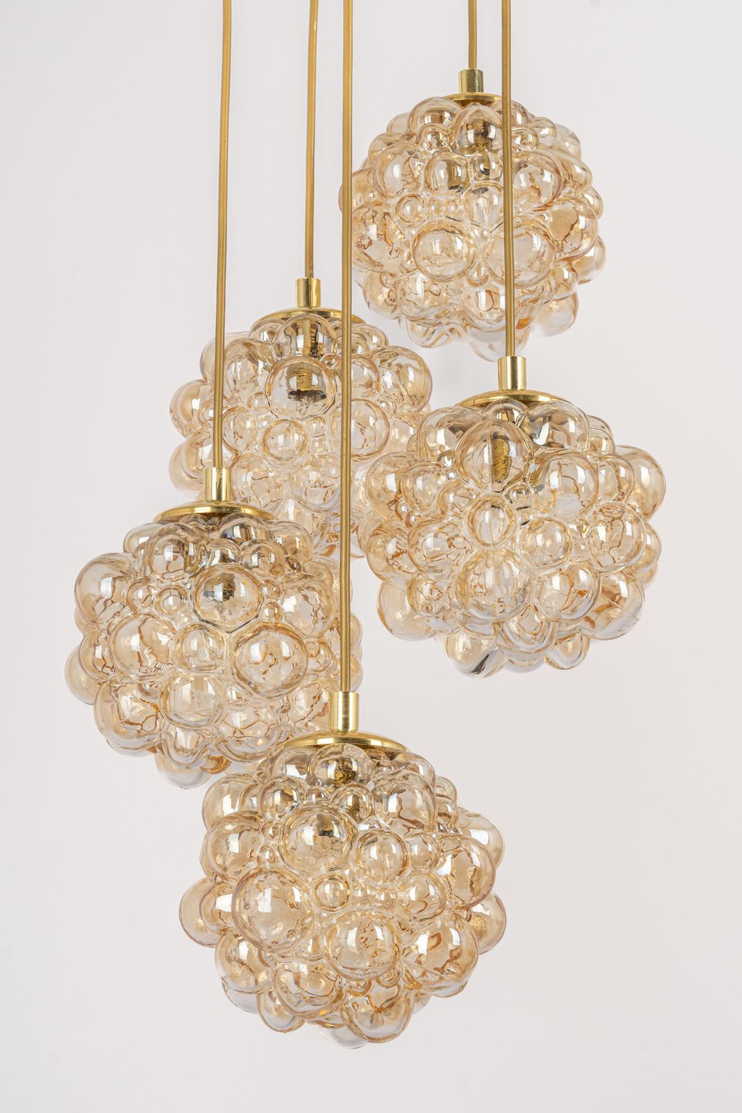 Large Cascading Chandelier Bubble Glass Limburg, Germany, 1970s photo furniture