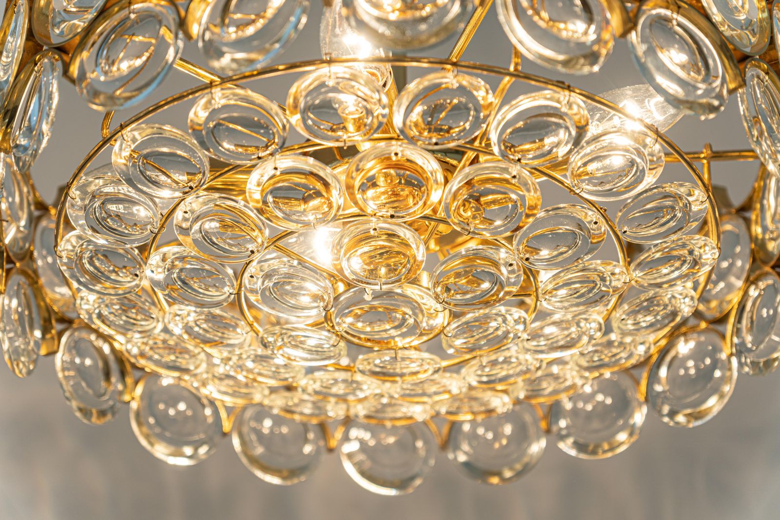2020.0 Brass And Crystal Chandelier, Sciolari Design By Palwa, Germany, 1970s photo