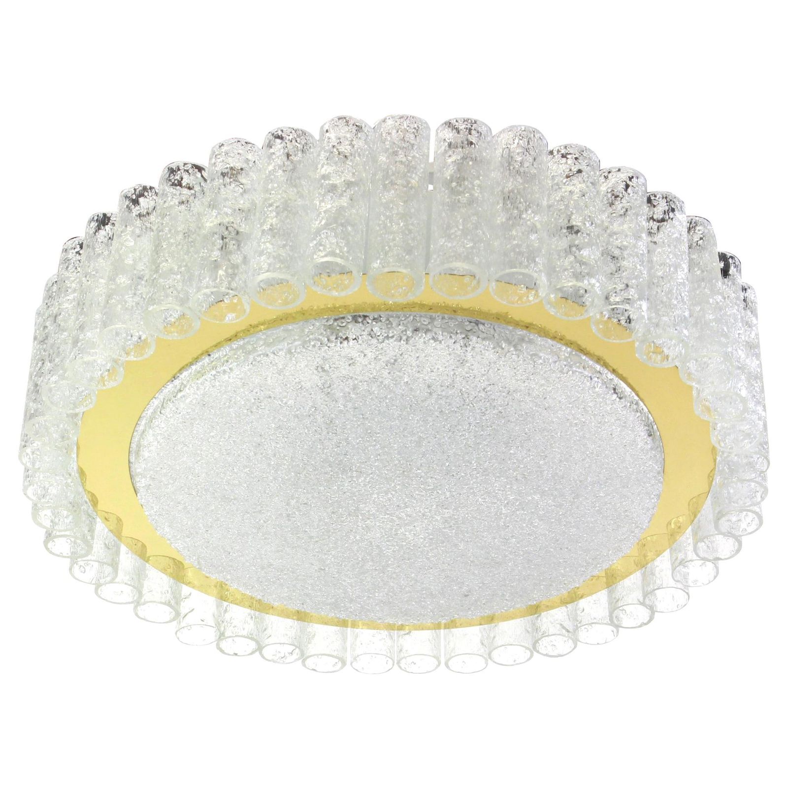 1 Of 2 Stunning Murano Glass Tubes Flushmount By Doria, Germany, 1960s photo furniture