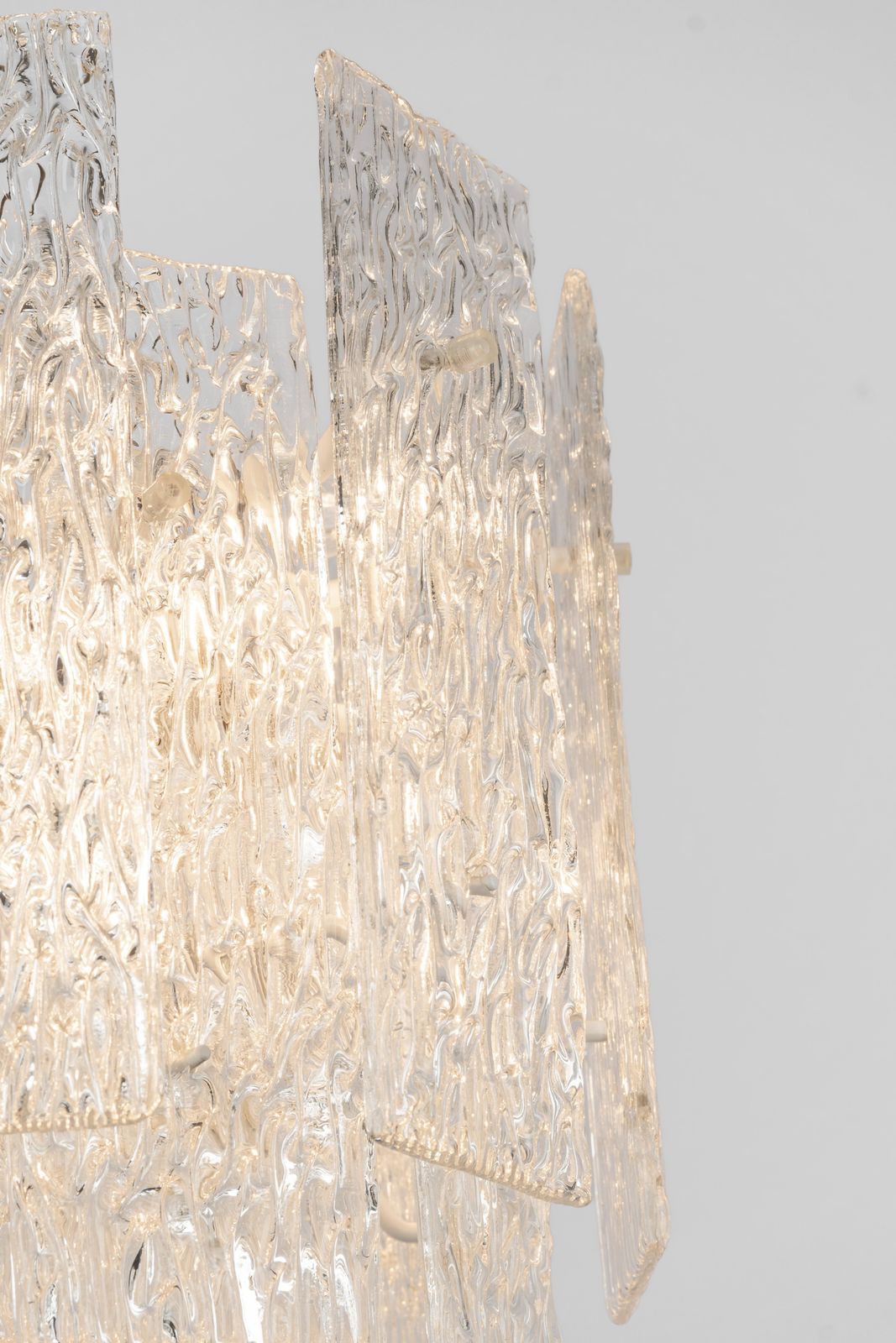 Large Murano Ice Glass Chandelier By Kalmar, Austria, 1960s photo 2063.0