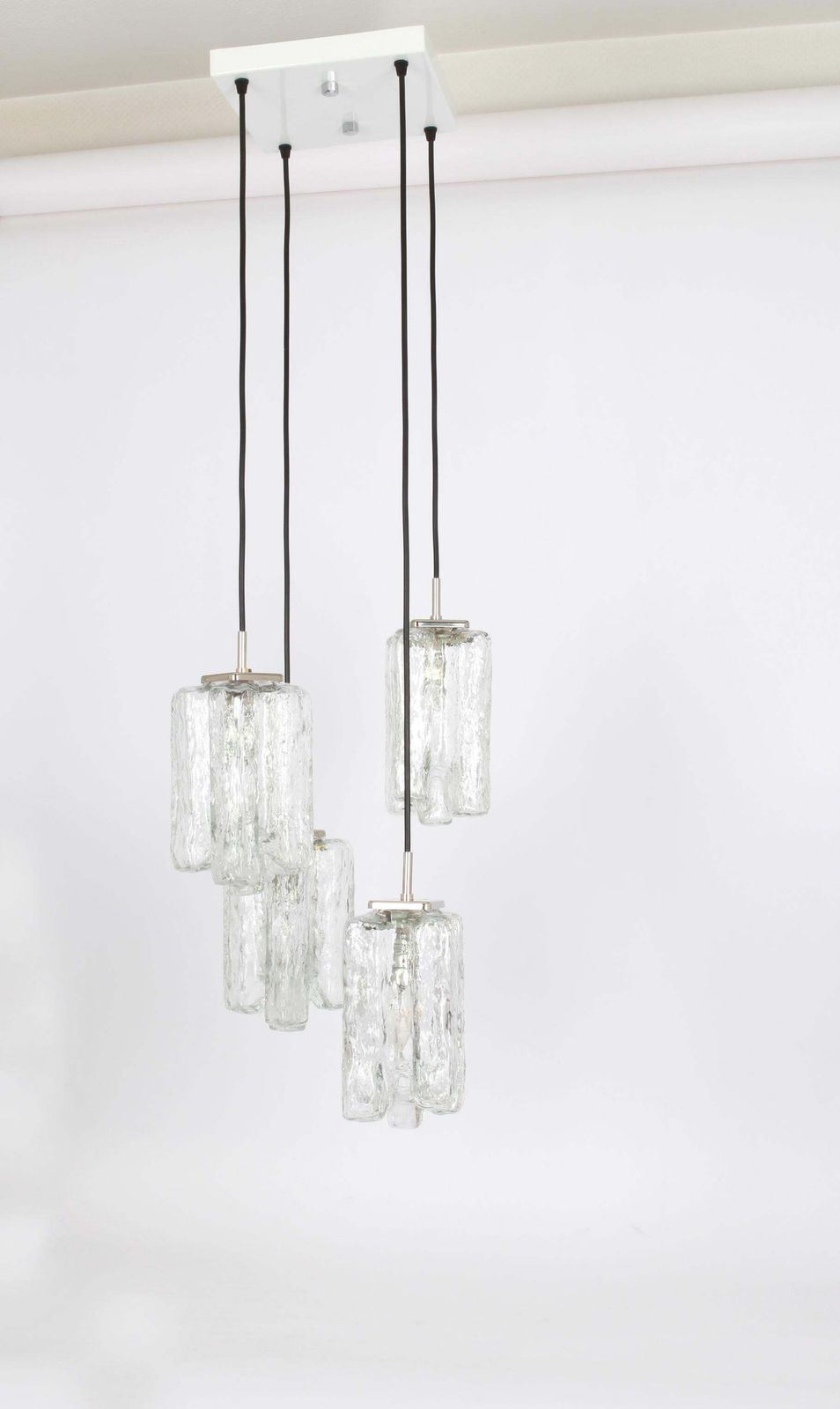 Stunning Designer Cascading Chandelier Murano Glass By Kalmar, Austria, 1970s photo for sale