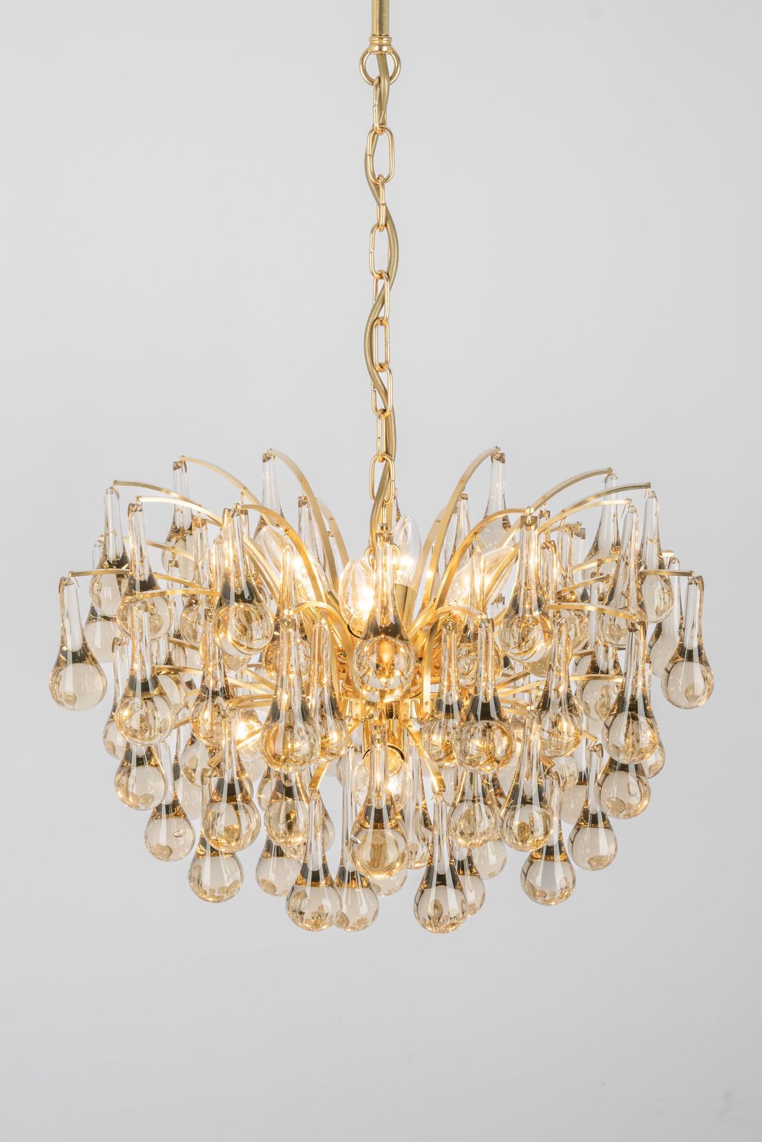photo furniture Large Murano Glass Tear Drop Chandelier, Christoph Palme, Germany, 1970s