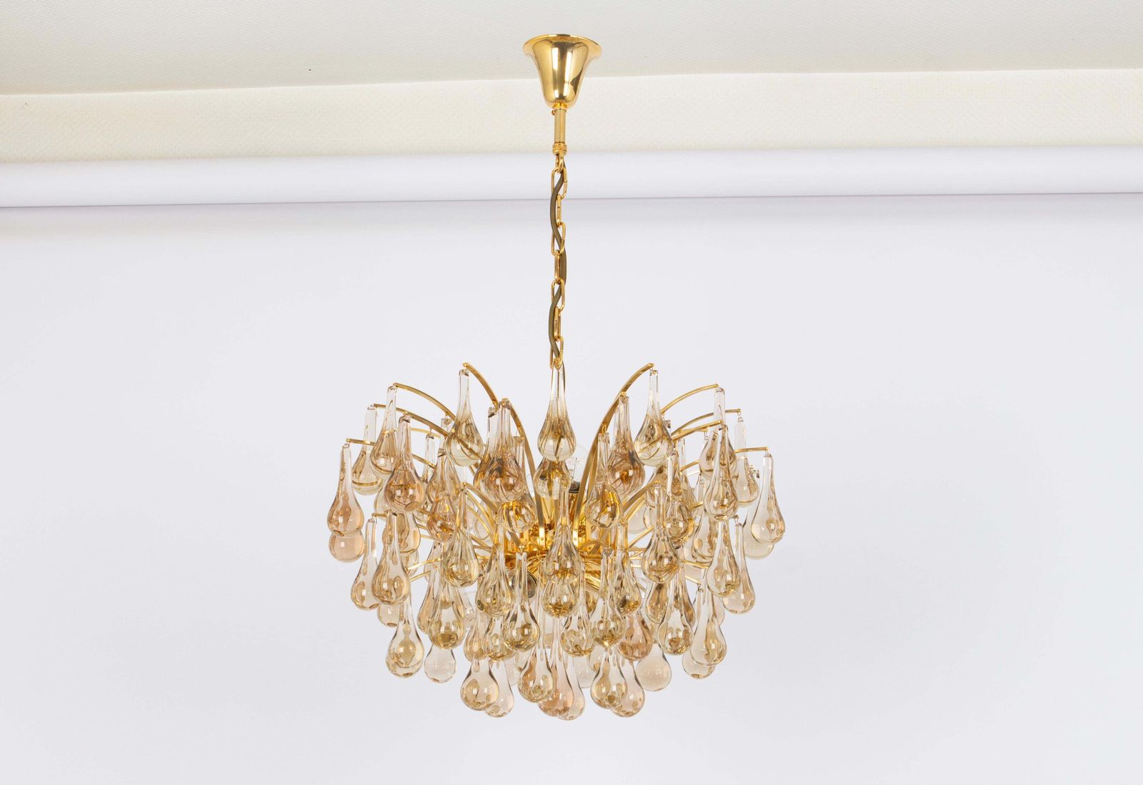 Large Murano Glass Tear Drop Chandelier, Christoph Palme, Germany, 1970s photo furniture