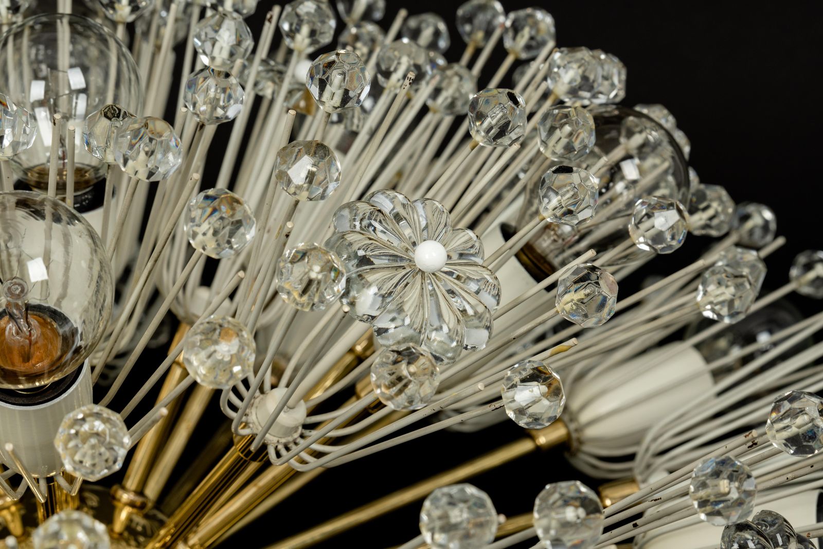 photo vinterior 1 Of 3 Starburst Brass Chandelier By Emil Stejnar, Austria, 1960s